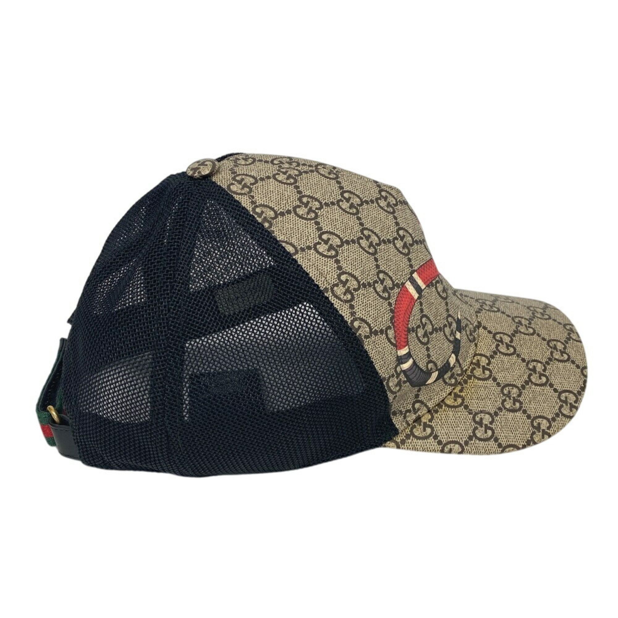 Gucci GUCCI GG Supreme Cap Beige Men's Size ONE SIZE - 3 Thumbnail