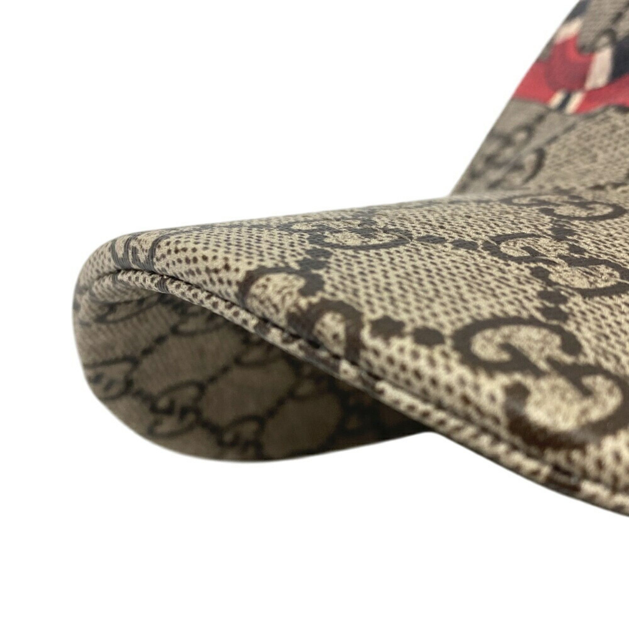 Gucci GUCCI GG Supreme Cap Beige Men's Size ONE SIZE - 7 Thumbnail