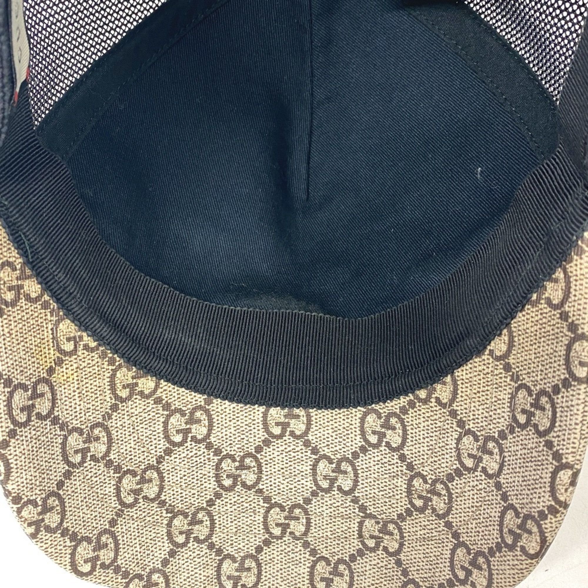 Gucci GUCCI GG Supreme Cap Beige Men's Size ONE SIZE - 9 Thumbnail