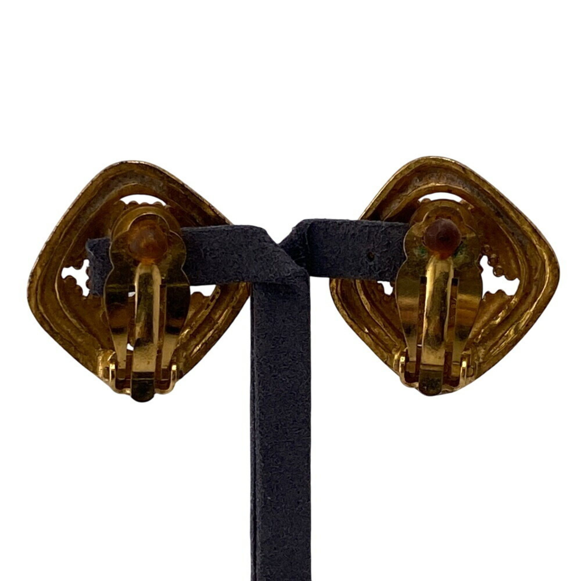 Chanel CHANEL 96A Diamond Coco Mark Earrings Gold Women's Size ONE SIZE - 6 Thumbnail