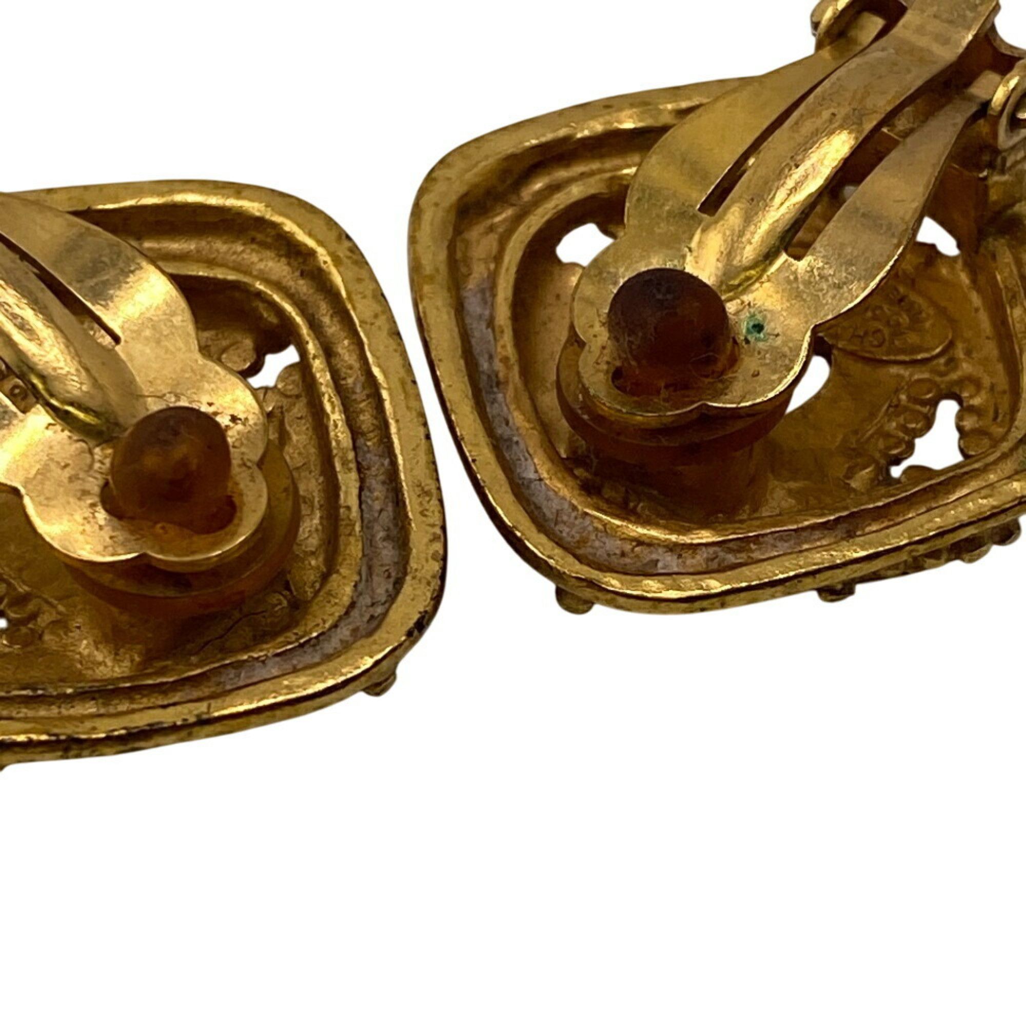 Chanel CHANEL 96A Diamond Coco Mark Earrings Gold Women's Size ONE SIZE - 11 Thumbnail