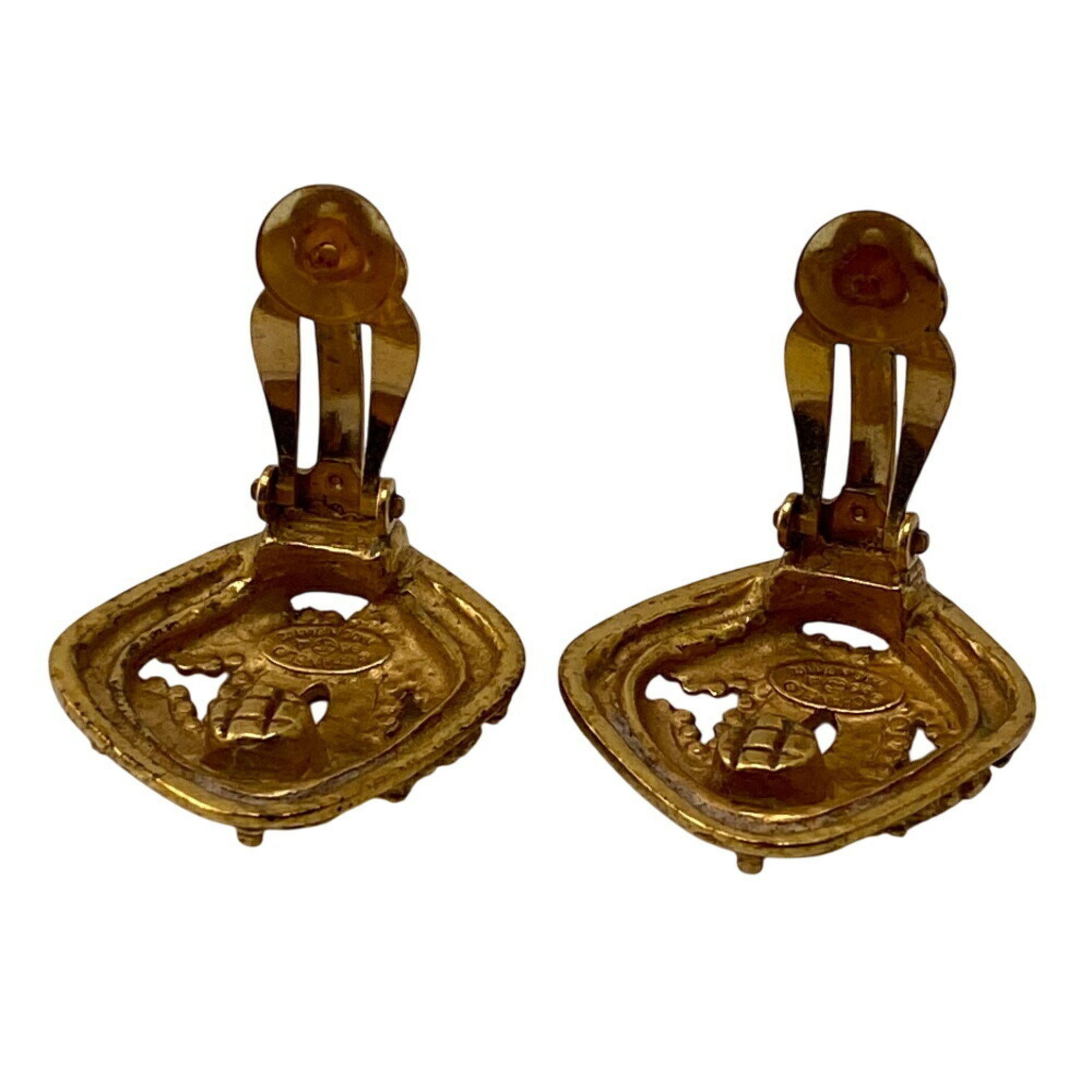 Chanel CHANEL 96A Diamond Coco Mark Earrings Gold Women's Size ONE SIZE - 13 Thumbnail