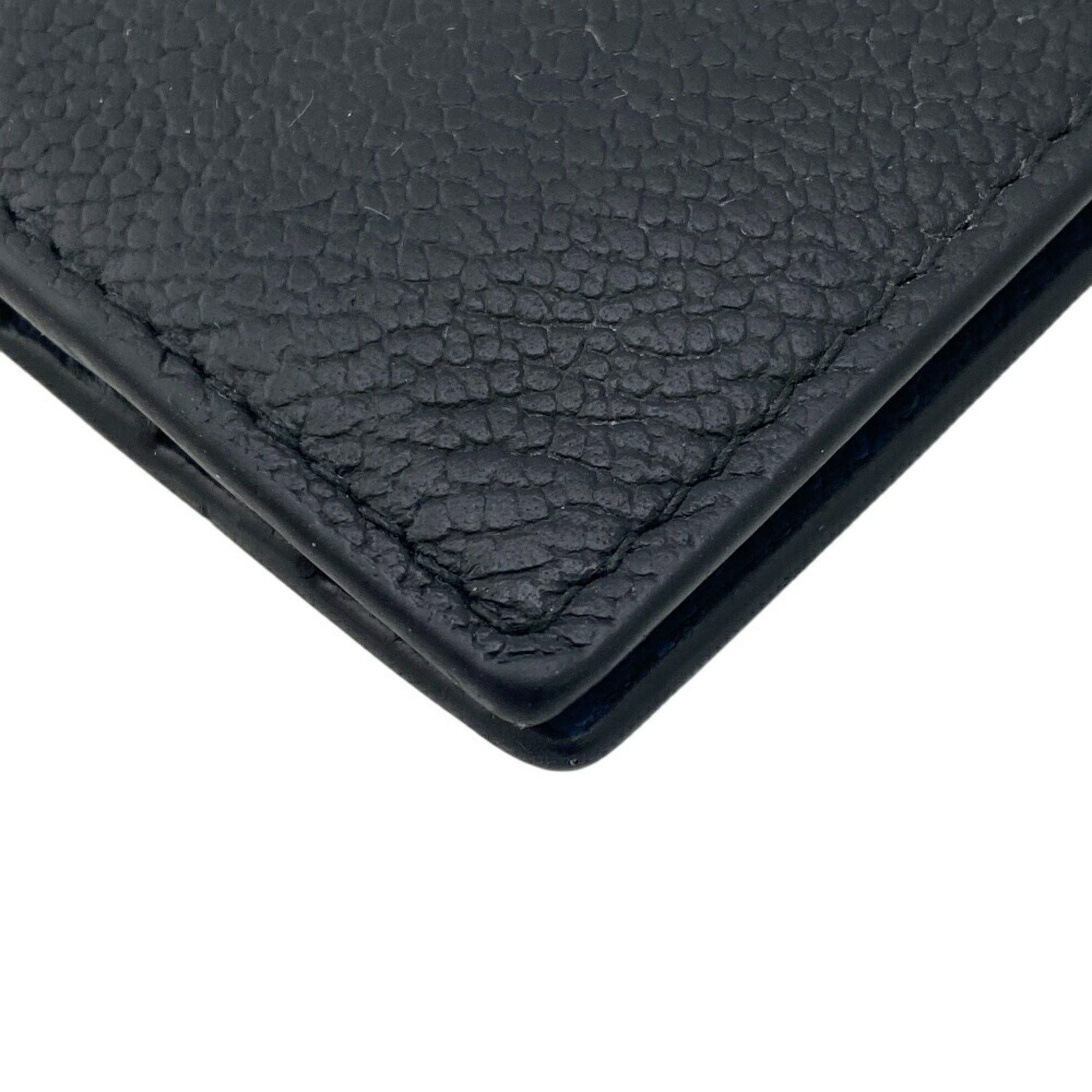 PRADA 2MN077 Business Card Holder/Card Case Saffiano Leather Money Clip Black Men's