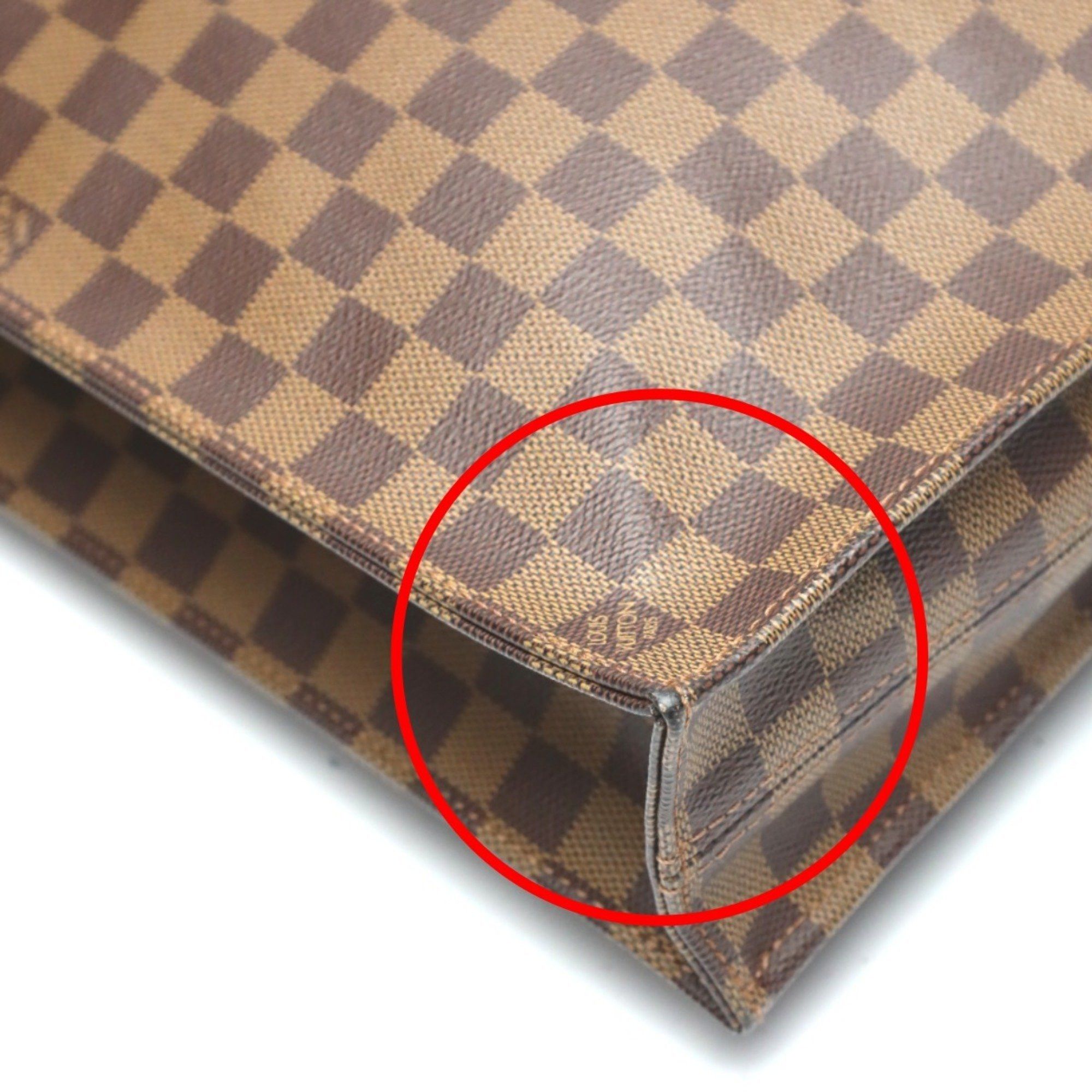 Louis Vuitton Louis Vuitton Handbag Tote Bag Damier Sac Plat Canvas N51140 Ebene LV Size ONE SIZE - 8 Thumbnail