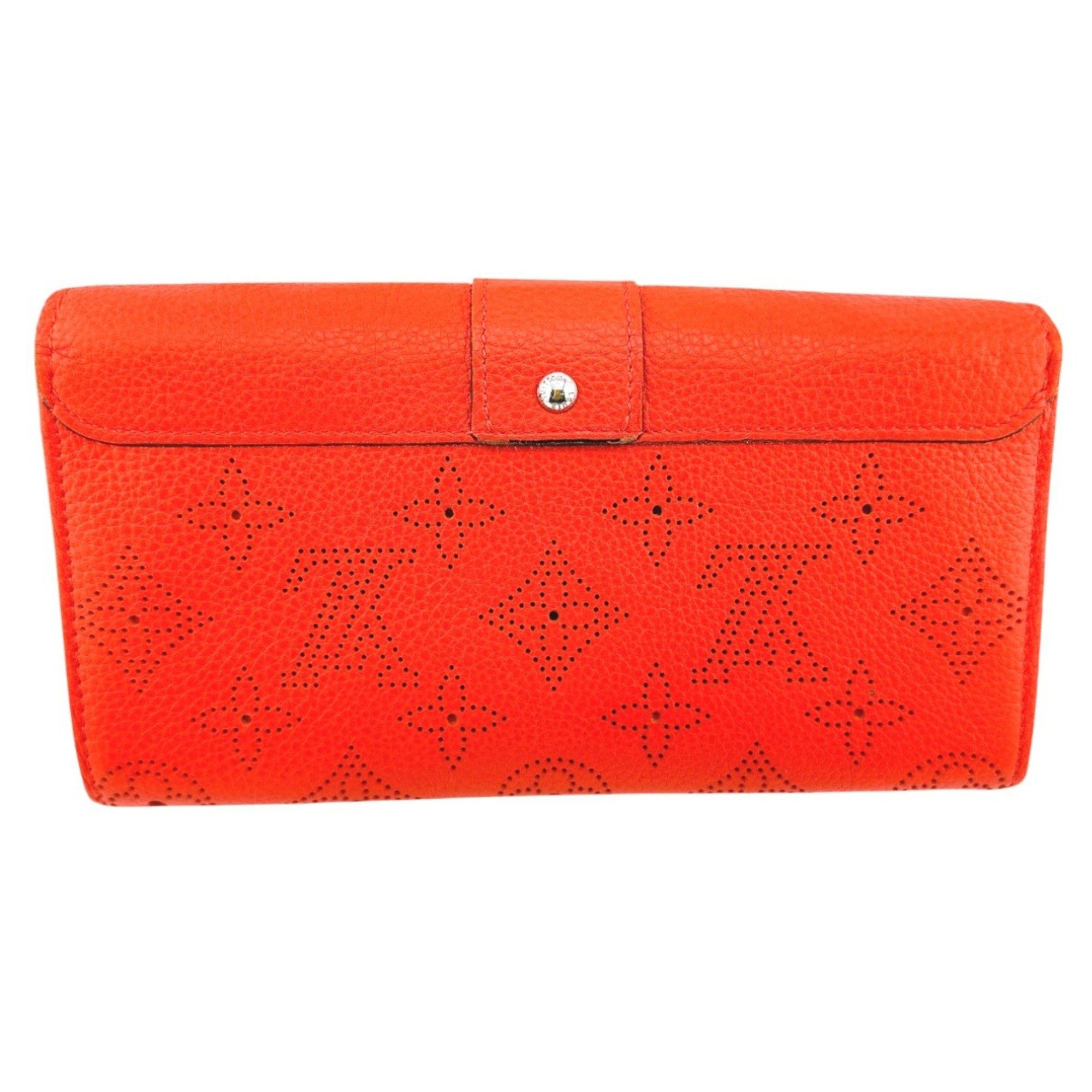 Louis Vuitton Louis Vuitton Long Wallet Portefeuille Iris Mahina Bi-fold Monogram M58161 Corail LV Size ONE SIZE - 3 Thumbnail