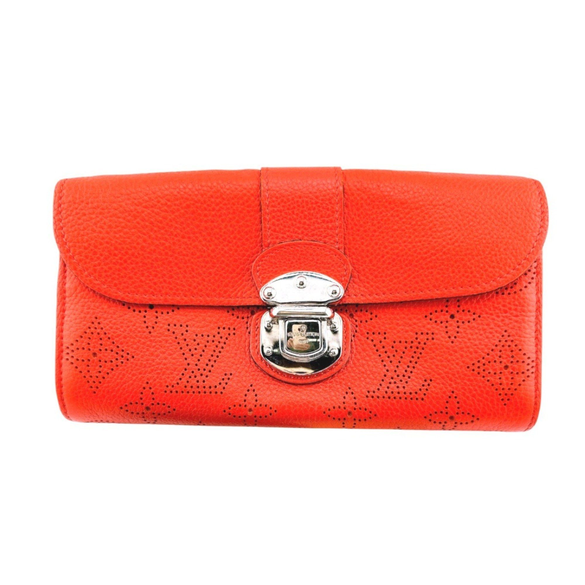 Louis Vuitton Louis Vuitton Long Wallet Portefeuille Iris Mahina Bi-fold Monogram M58161 Corail LV Size ONE SIZE - 2 Thumbnail