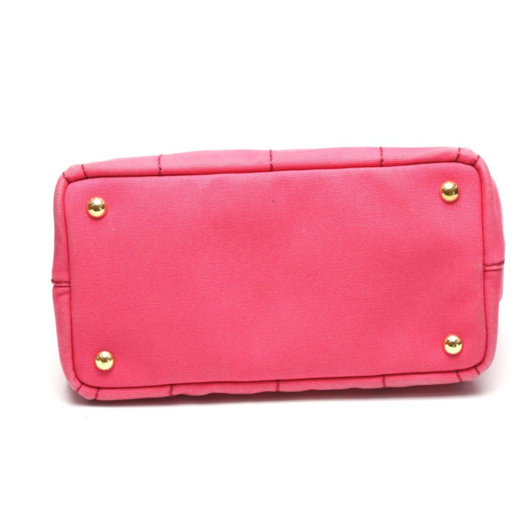 Prada PRADA Tote Bag Handbag Canapa Canvas 1BG439 Pink Size ONE SIZE - 7 Thumbnail
