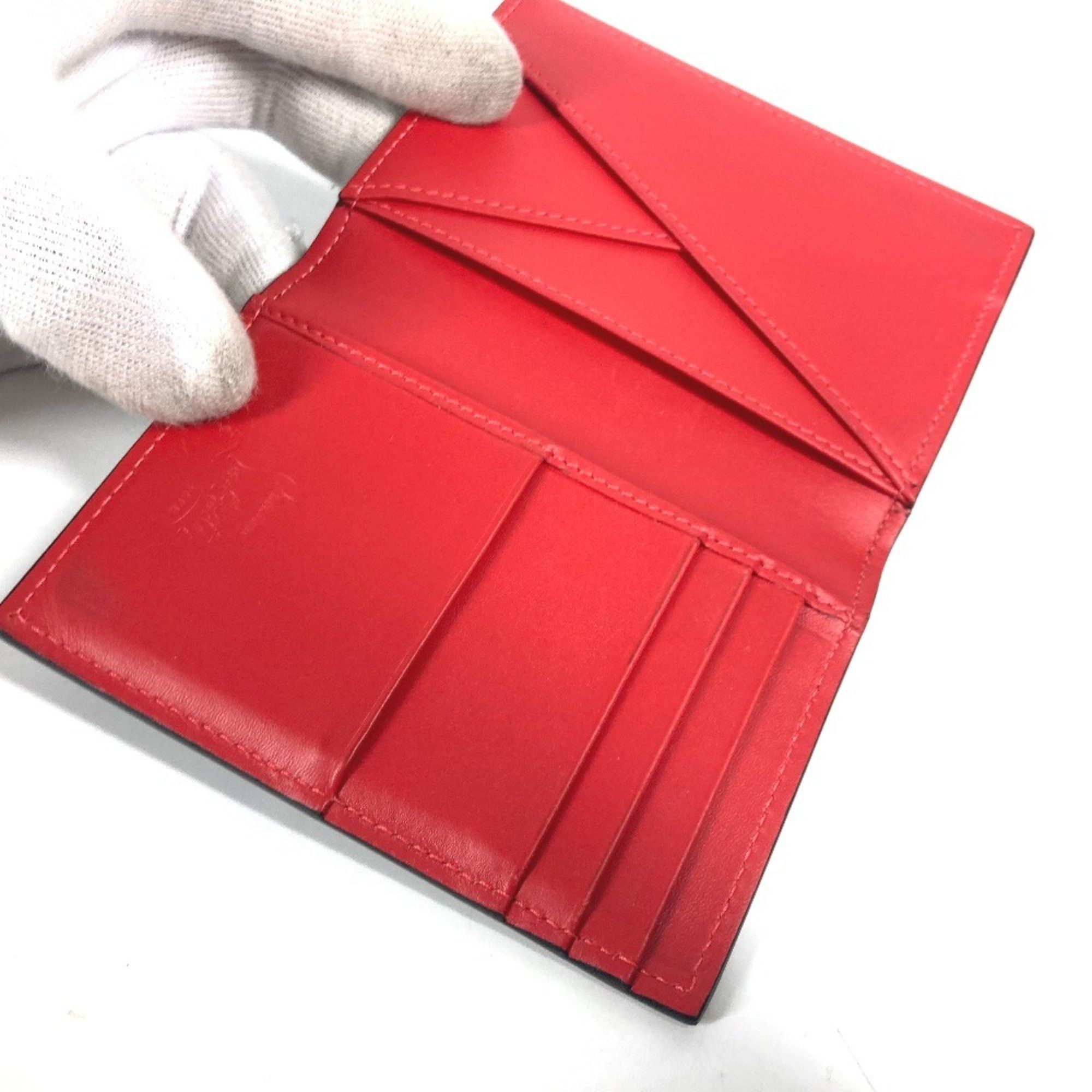 Christian Louboutin Christian Louboutin Business Card Holder Pass Case CL Bi-fold Holder/Card Leather Men's Black Size ONE SIZE - 7 Thumbnail