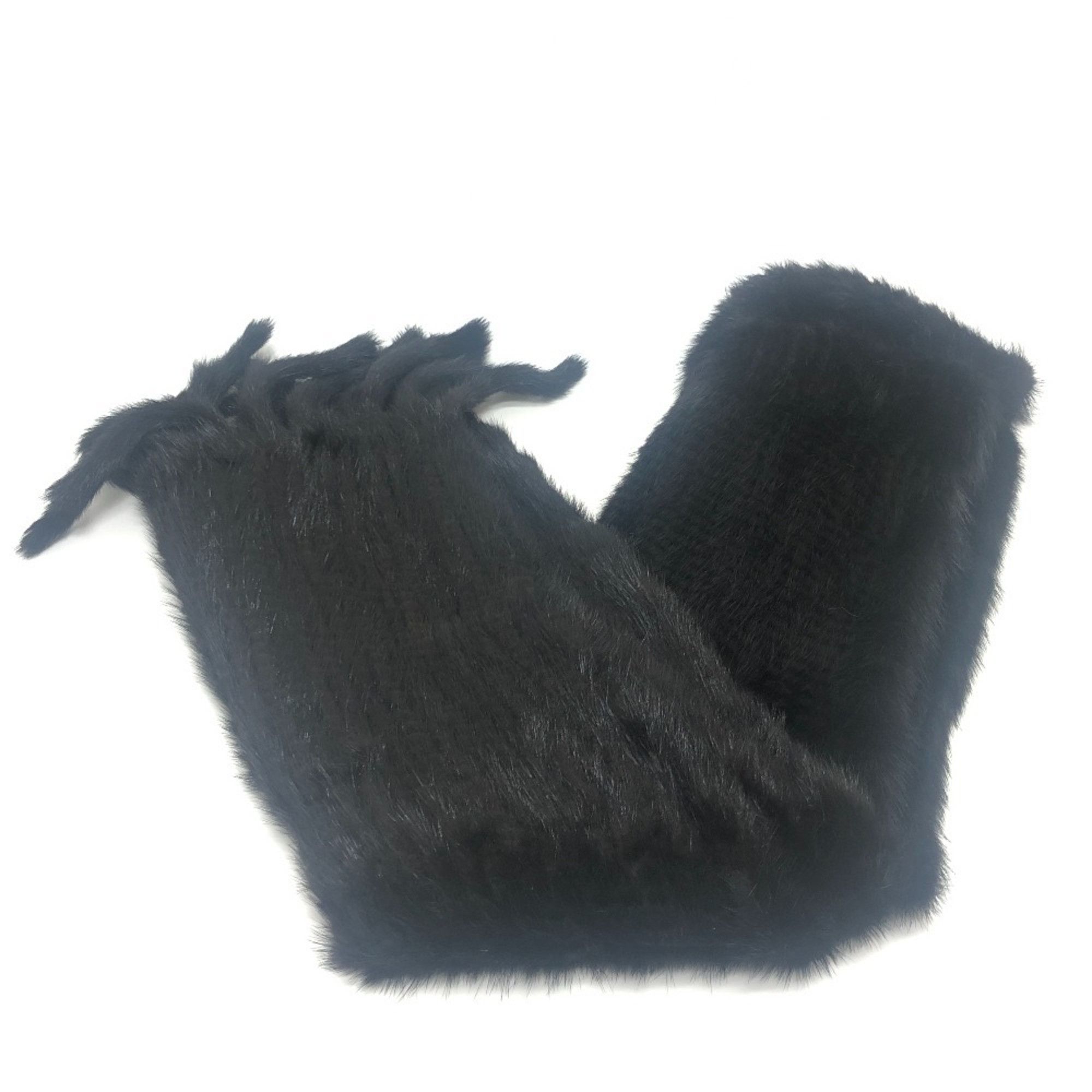 Dolce & Gabbana DOLCE&GABBANA Dolce & Gabbana Scarf Shawl Mink Women's Black Similar Size ONE SIZE - 2 Thumbnail