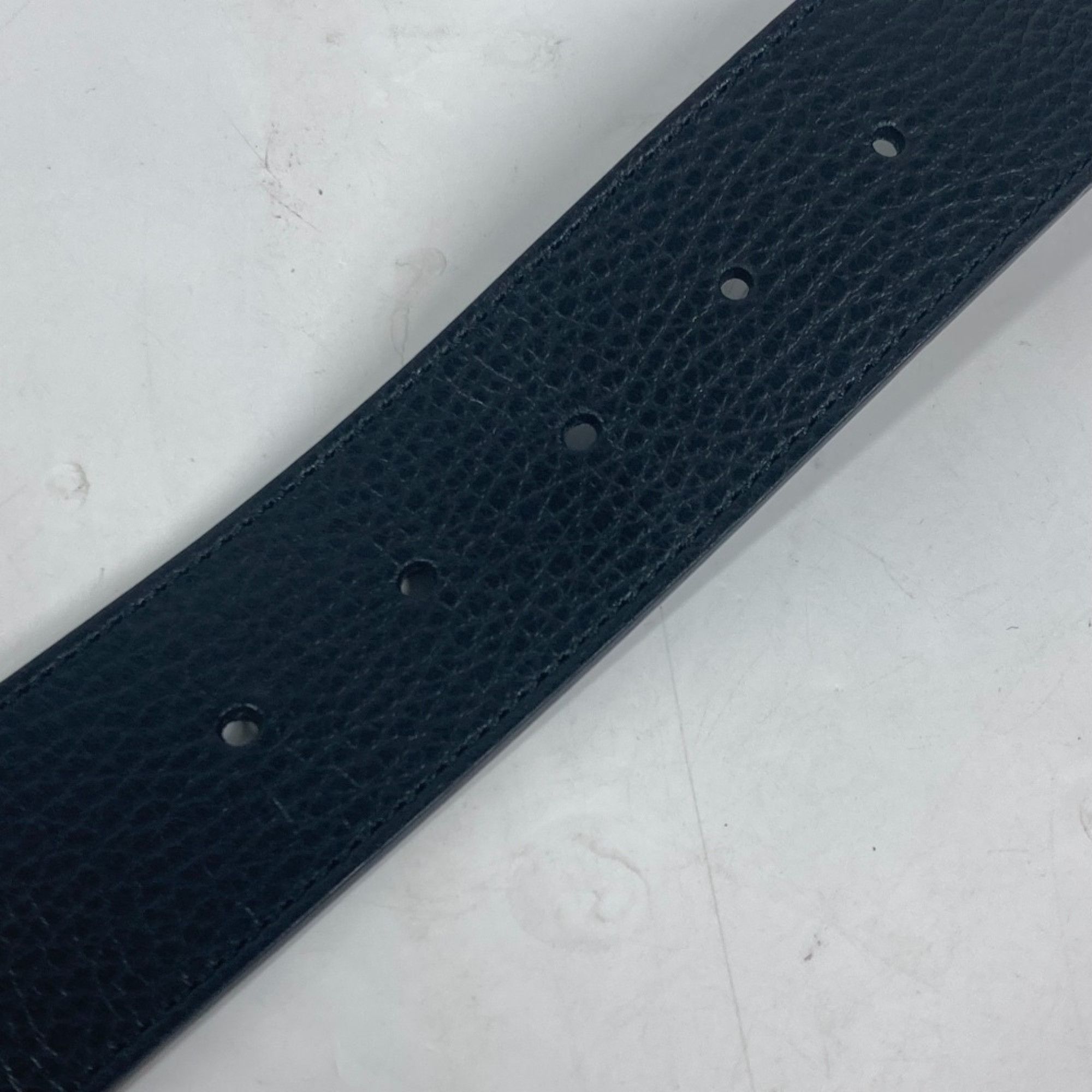 Gucci GUCCI 449715 GG Bicolor Belt Leather Men's Black Size ONE SIZE - 13 Thumbnail