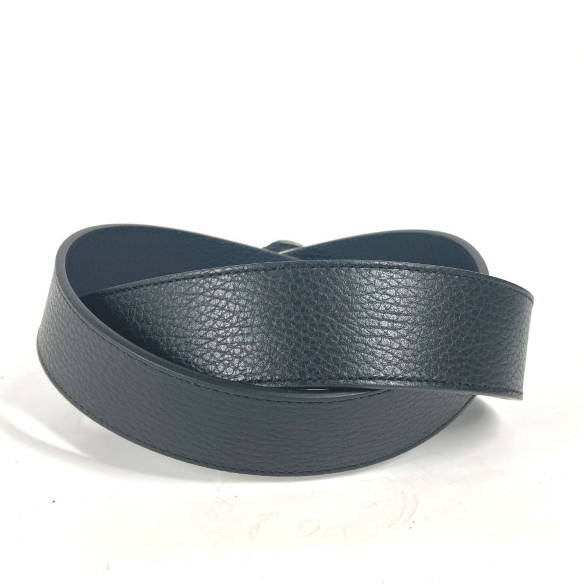 Gucci GUCCI 449715 GG Bicolor Belt Leather Men's Black Size ONE SIZE - 2 Thumbnail
