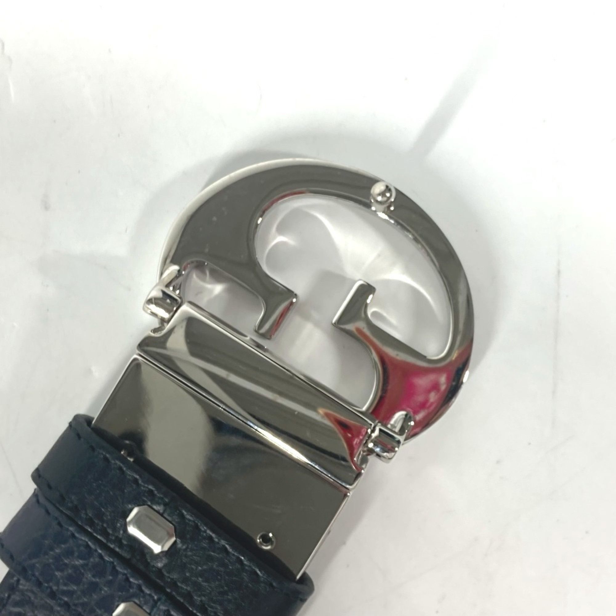 Gucci GUCCI 449715 GG Bicolor Belt Leather Men's Black Size ONE SIZE - 12 Thumbnail
