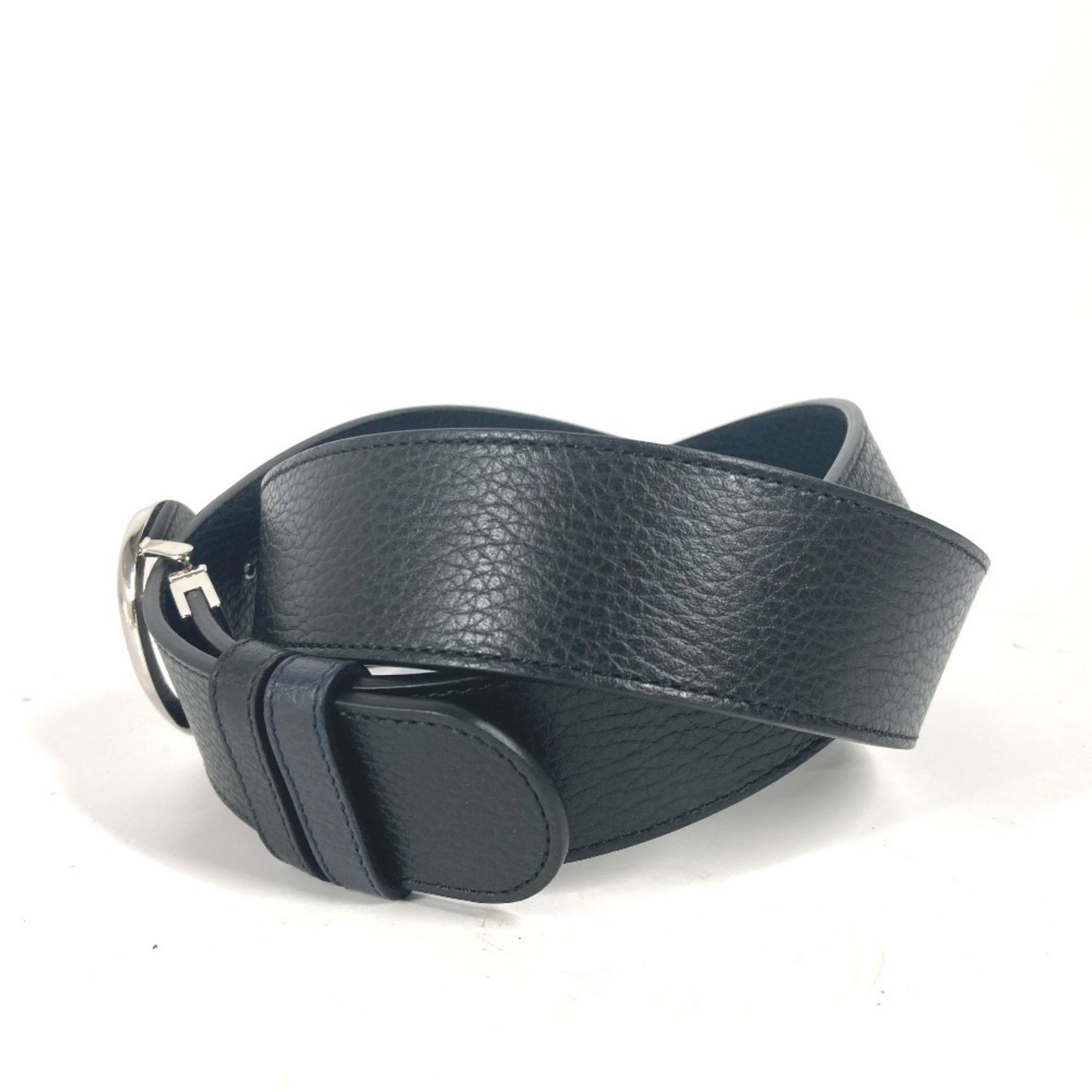 Gucci GUCCI 449715 GG Bicolor Belt Leather Men's Black Size ONE SIZE - 4 Thumbnail