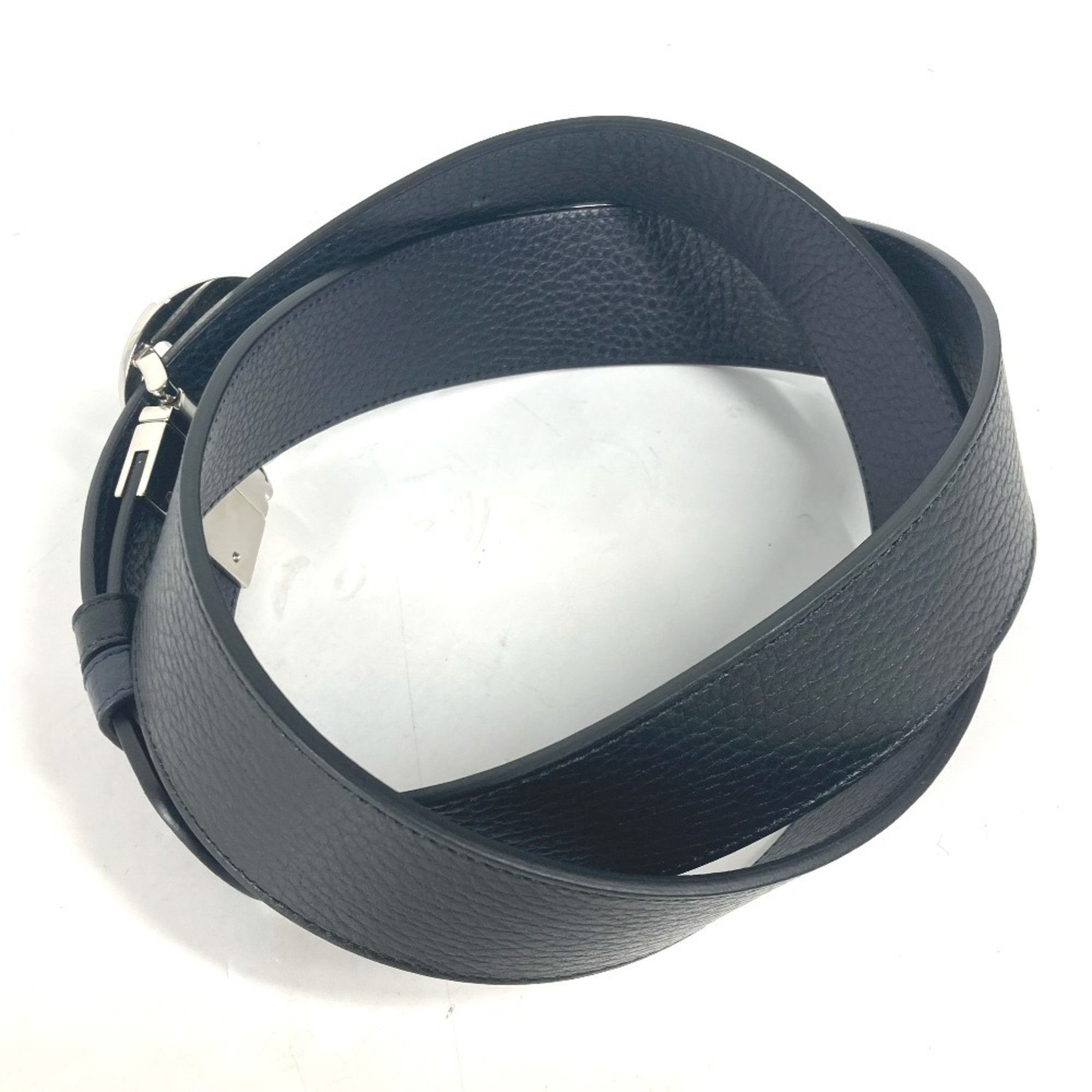 Gucci GUCCI 449715 GG Bicolor Belt Leather Men's Black Size ONE SIZE - 7 Thumbnail