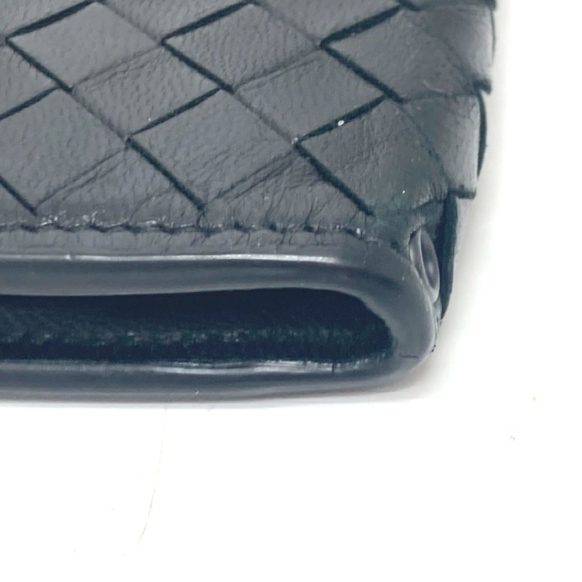 Bottega Veneta BOTTEGA VENETA 114076 Intrecciato Long Wallet L-Shaped Leather Men's Black Size ONE SIZE - 8 Thumbnail