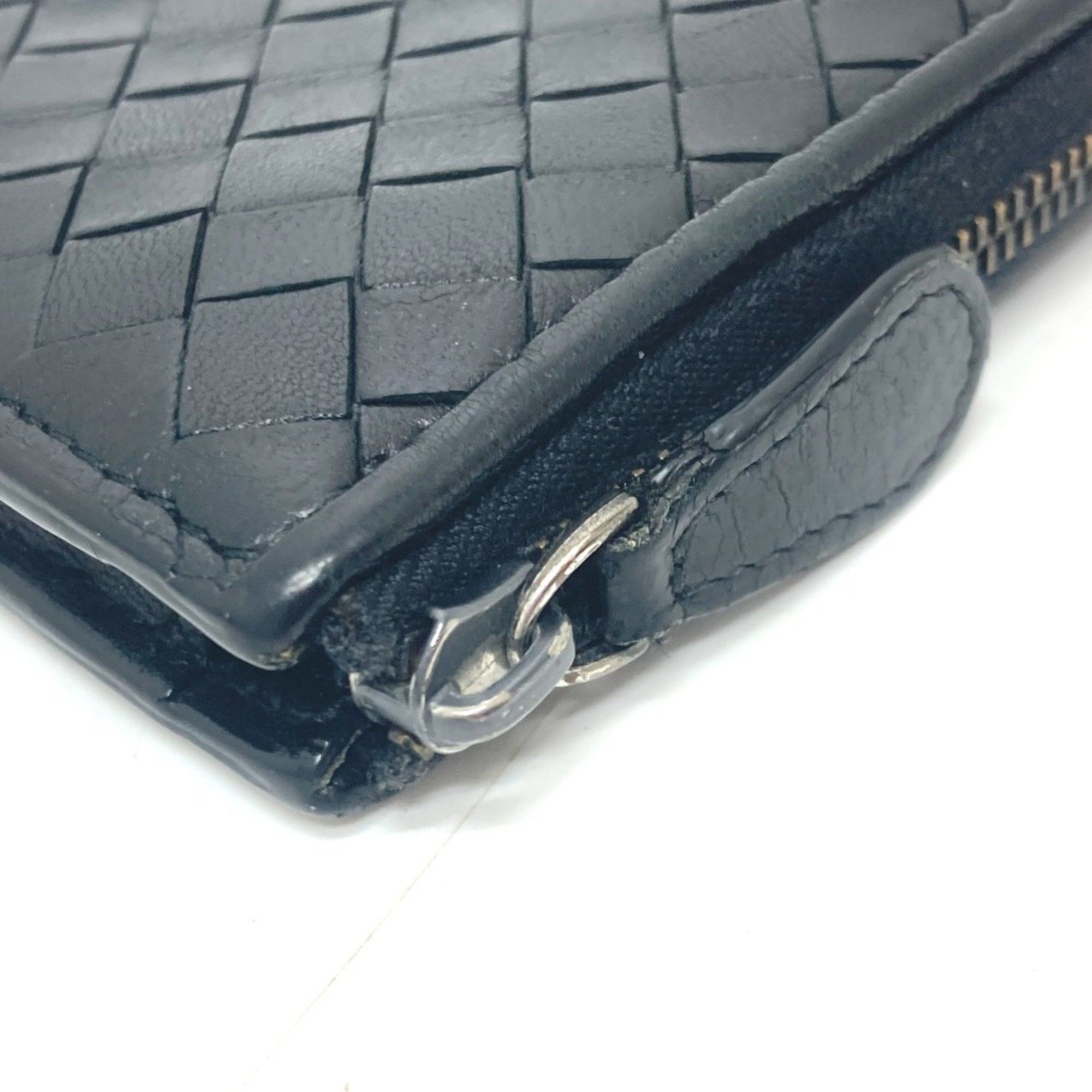 Bottega Veneta BOTTEGA VENETA 114076 Intrecciato Long Wallet L-Shaped Leather Men's Black Size ONE SIZE - 6 Thumbnail
