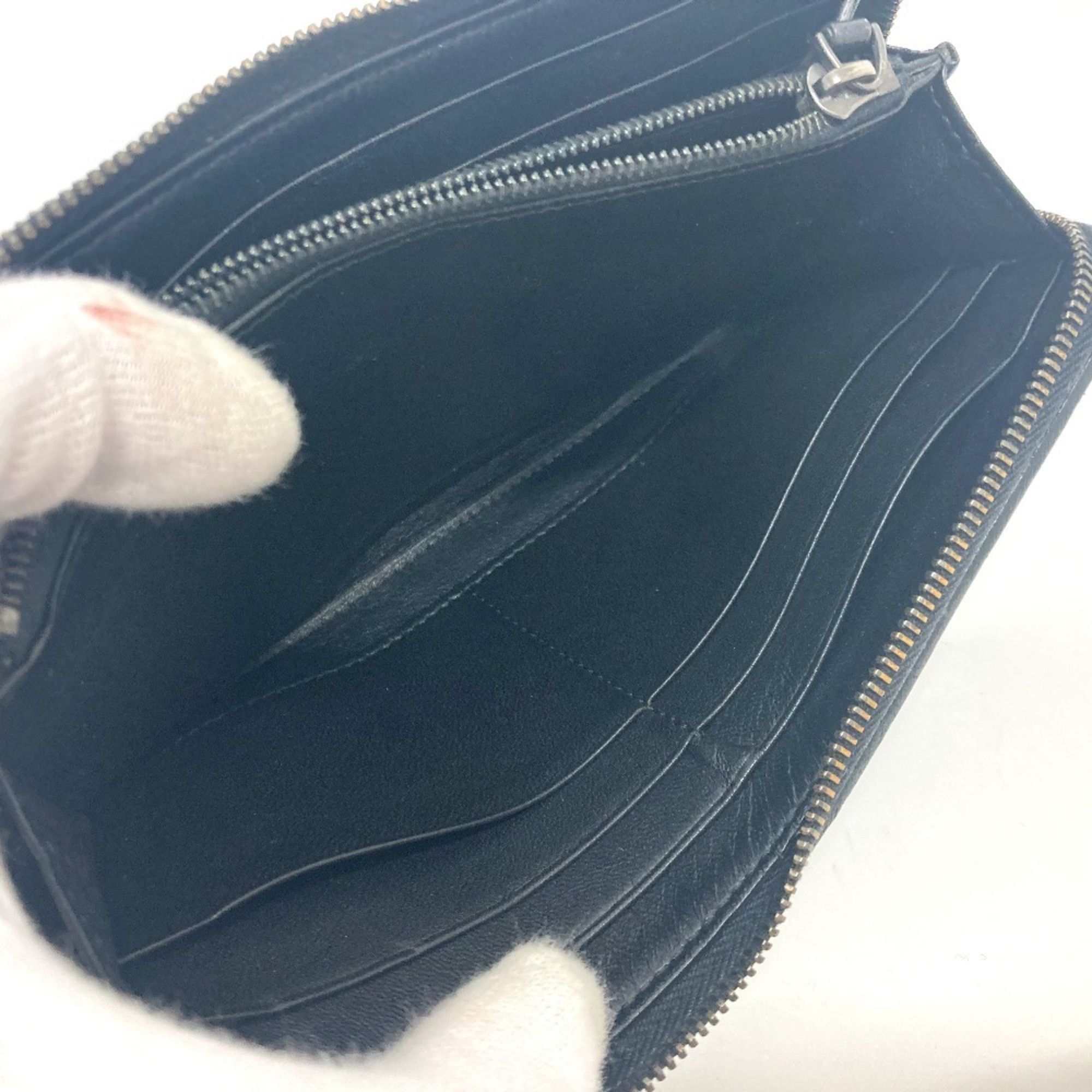 Bottega Veneta BOTTEGA VENETA 114076 Intrecciato Long Wallet L-Shaped Leather Men's Black Size ONE SIZE - 13 Thumbnail