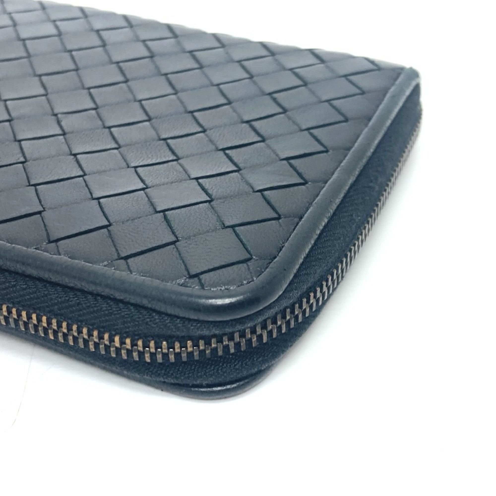 Bottega Veneta BOTTEGA VENETA 114076 Intrecciato Long Wallet L-Shaped Leather Men's Black Size ONE SIZE - 7 Thumbnail