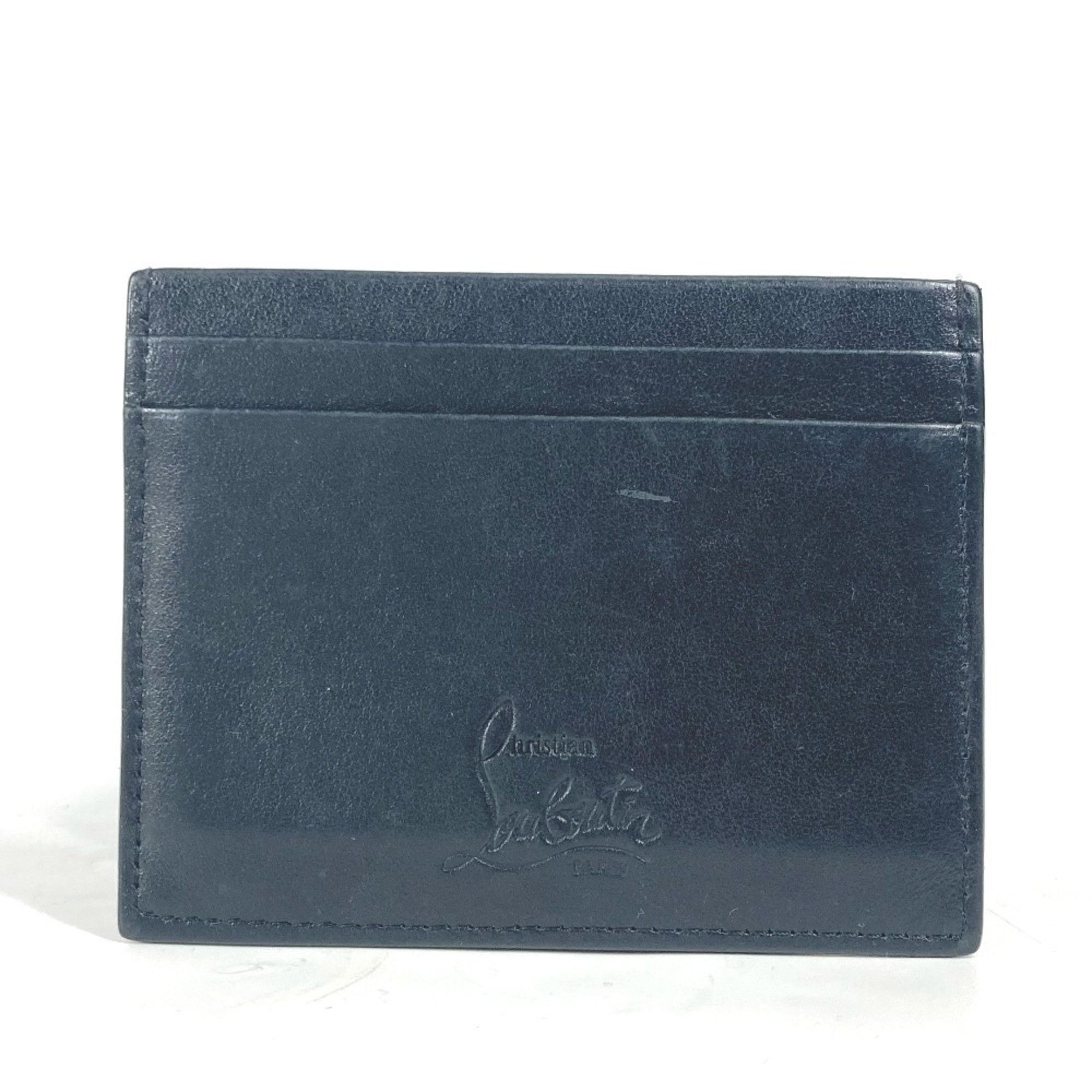 Christian Louboutin Christian Louboutin Studded Business Card Holder, Pass Case, Leather, Men's, Women's, Black Size ONE SIZE - 2 Thumbnail