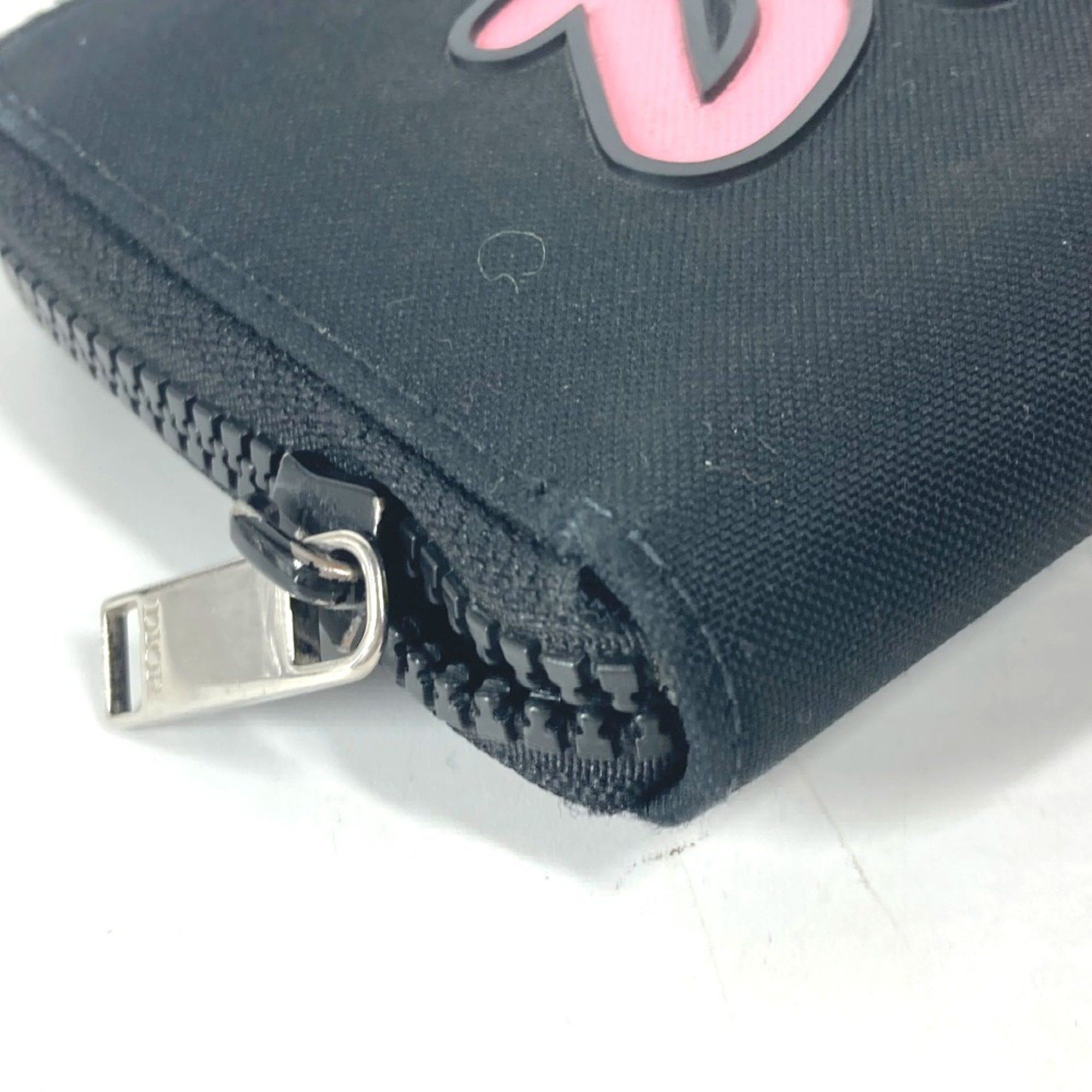 Dior Christian Dior Dior KAWS collaboration round long wallet nylon men's black Size ONE SIZE - 6 Thumbnail