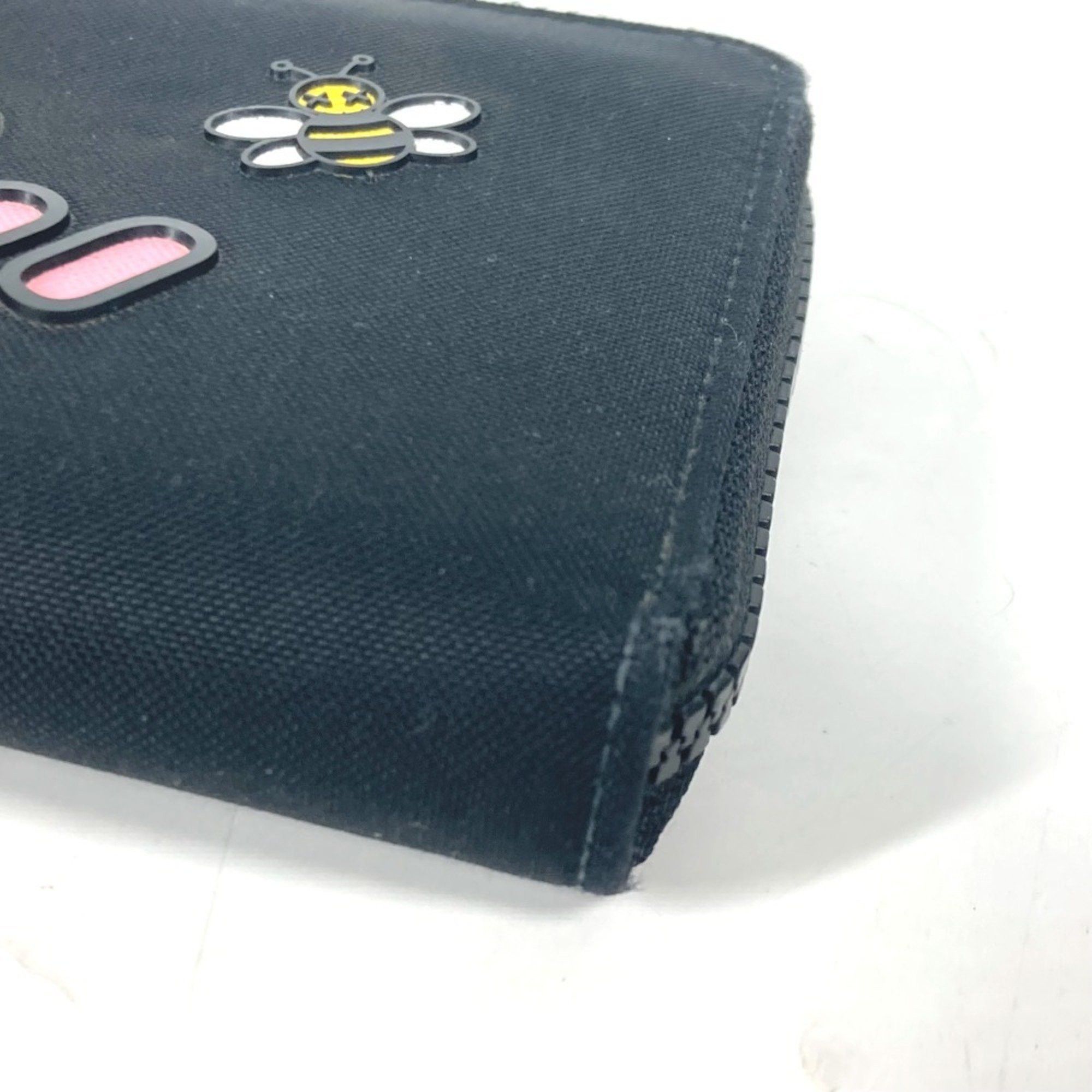 Dior Christian Dior Dior KAWS collaboration round long wallet nylon men's black Size ONE SIZE - 7 Thumbnail