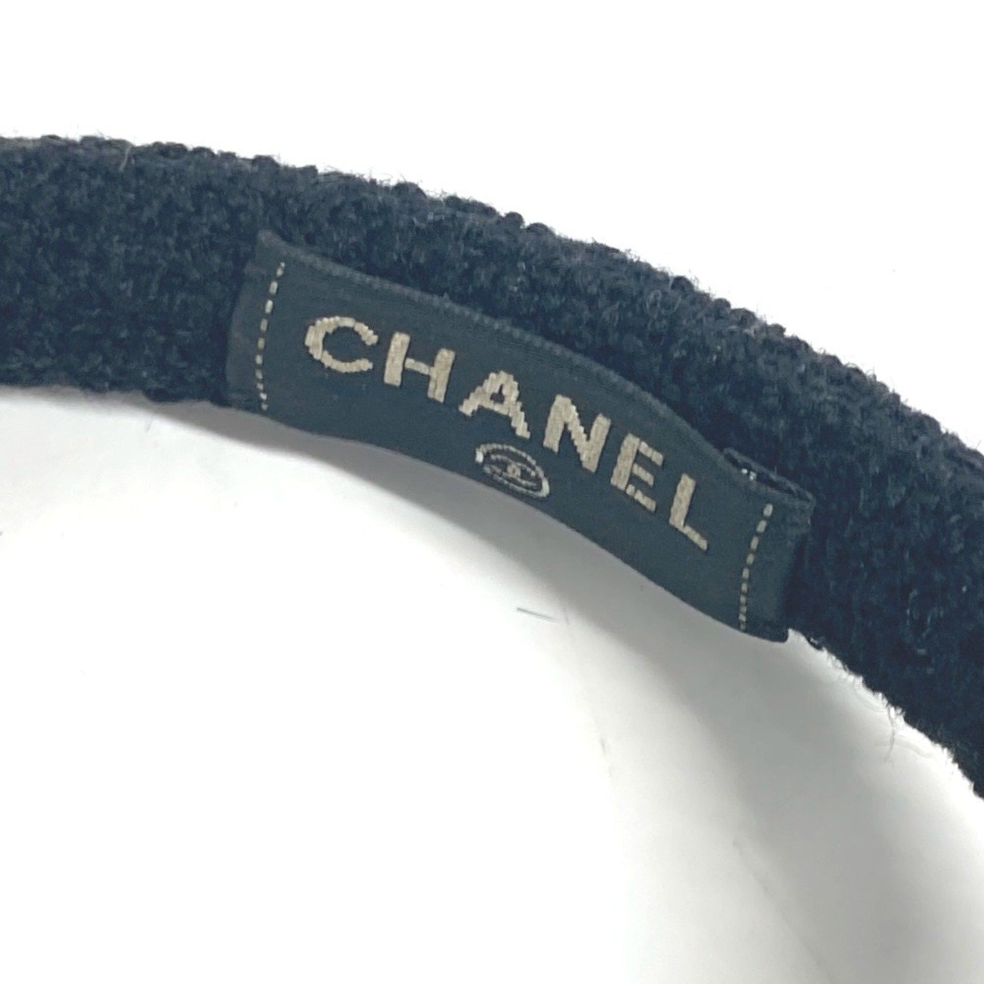 Chanel Chanel Earmuffs Ear Warmers Camellia Stone CC Coco Mark Scarf Fur Women's Black Size ONE SIZE - 5 Thumbnail