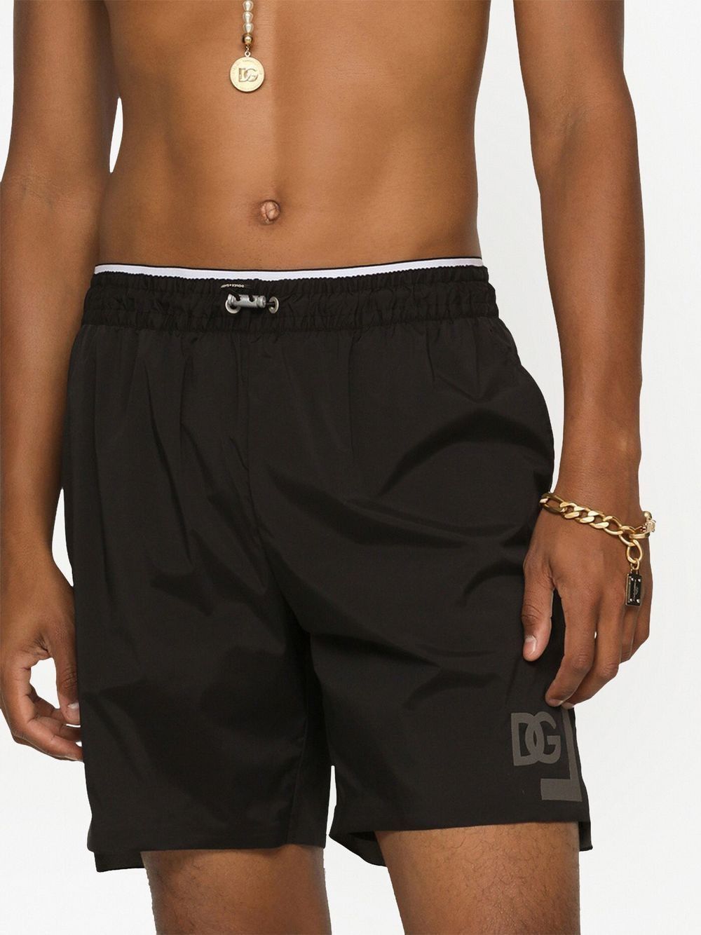 Dolce & Gabbana THIGH-LENGTH MONOGRAM-PRINT SWIM SHORTS Size US L / EU 52-54 / 3 - 3 Thumbnail