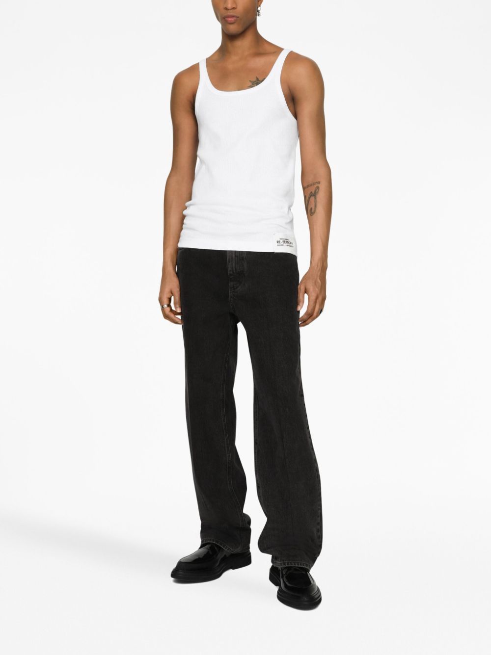 Dolce & Gabbana LOGO-PATCH COTTON TANK TOP Size ONE SIZE - 2 Thumbnail