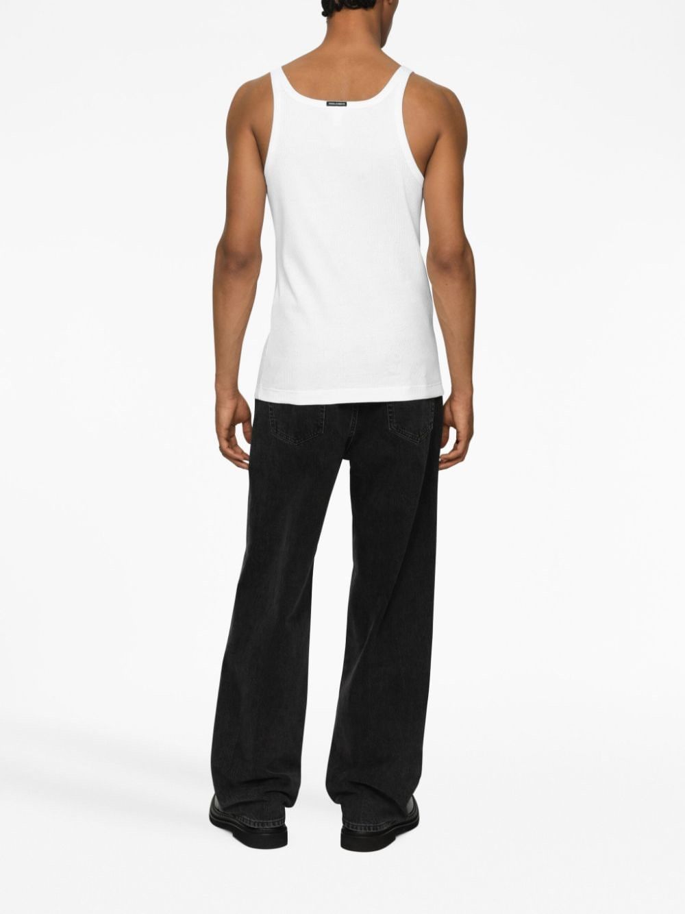 Dolce & Gabbana LOGO-PATCH COTTON TANK TOP Size ONE SIZE - 5 Thumbnail
