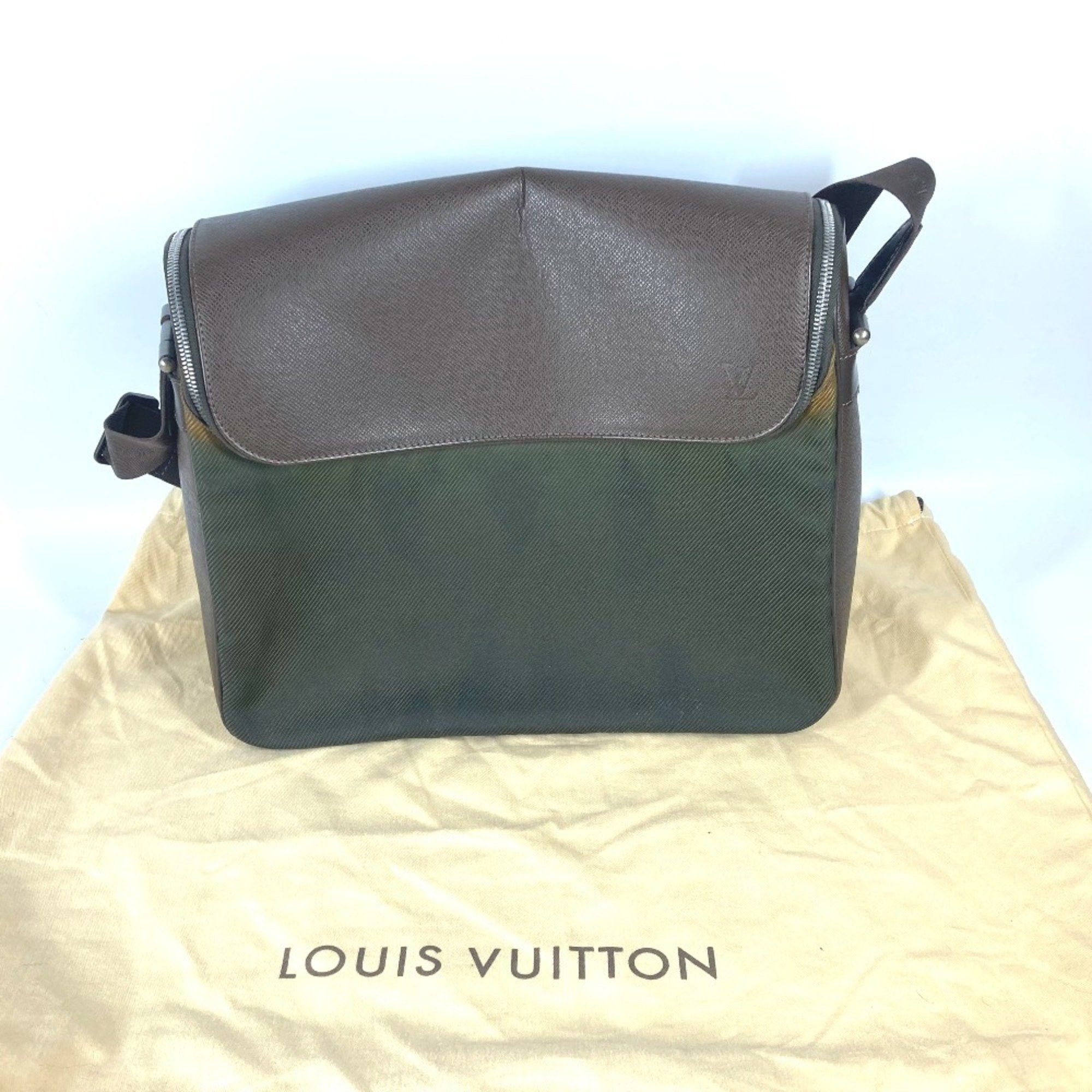 Louis Vuitton LOUIS VUITTON M30868 Taiga Taimir Bag Shoulder Leather Nylon Men's Grisli Brown Size ONE SIZE - 10 Thumbnail