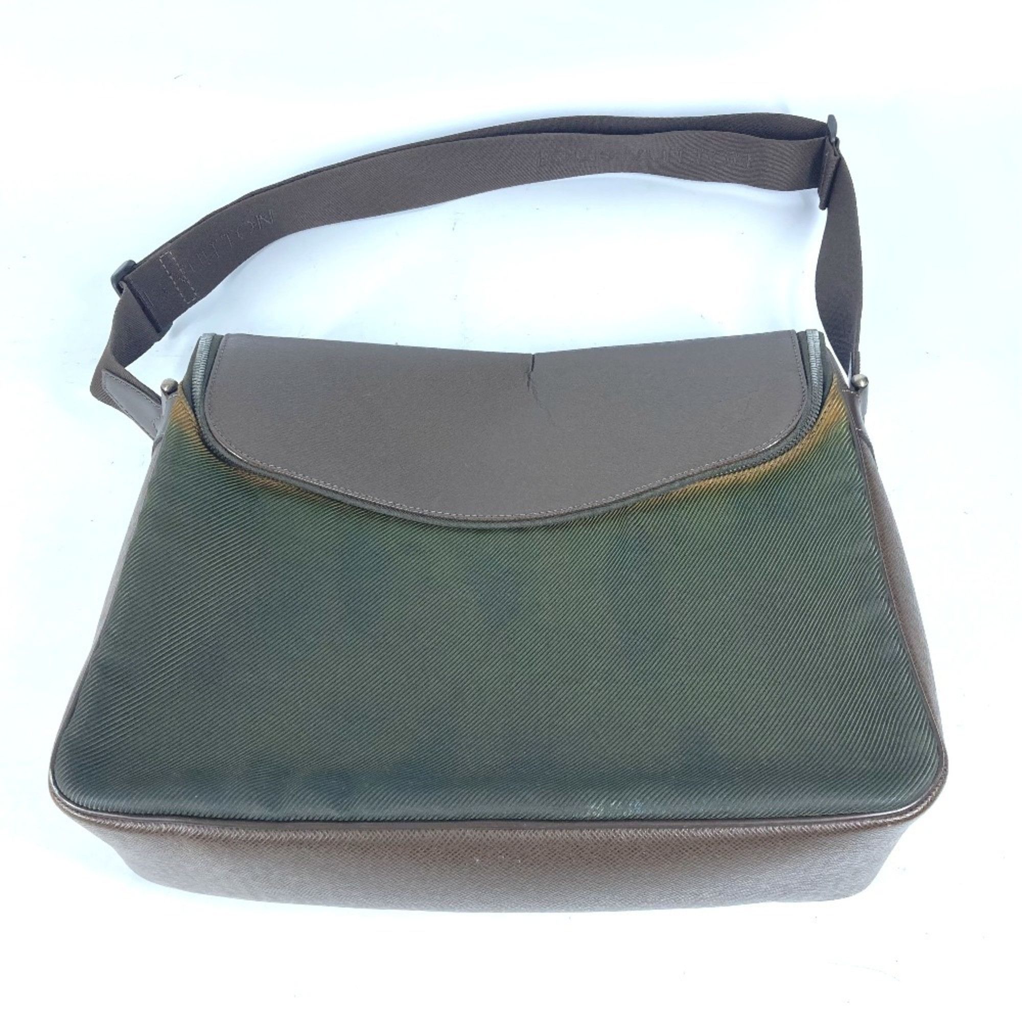 Louis Vuitton LOUIS VUITTON M30868 Taiga Taimir Bag Shoulder Leather Nylon Men's Grisli Brown Size ONE SIZE - 9 Thumbnail