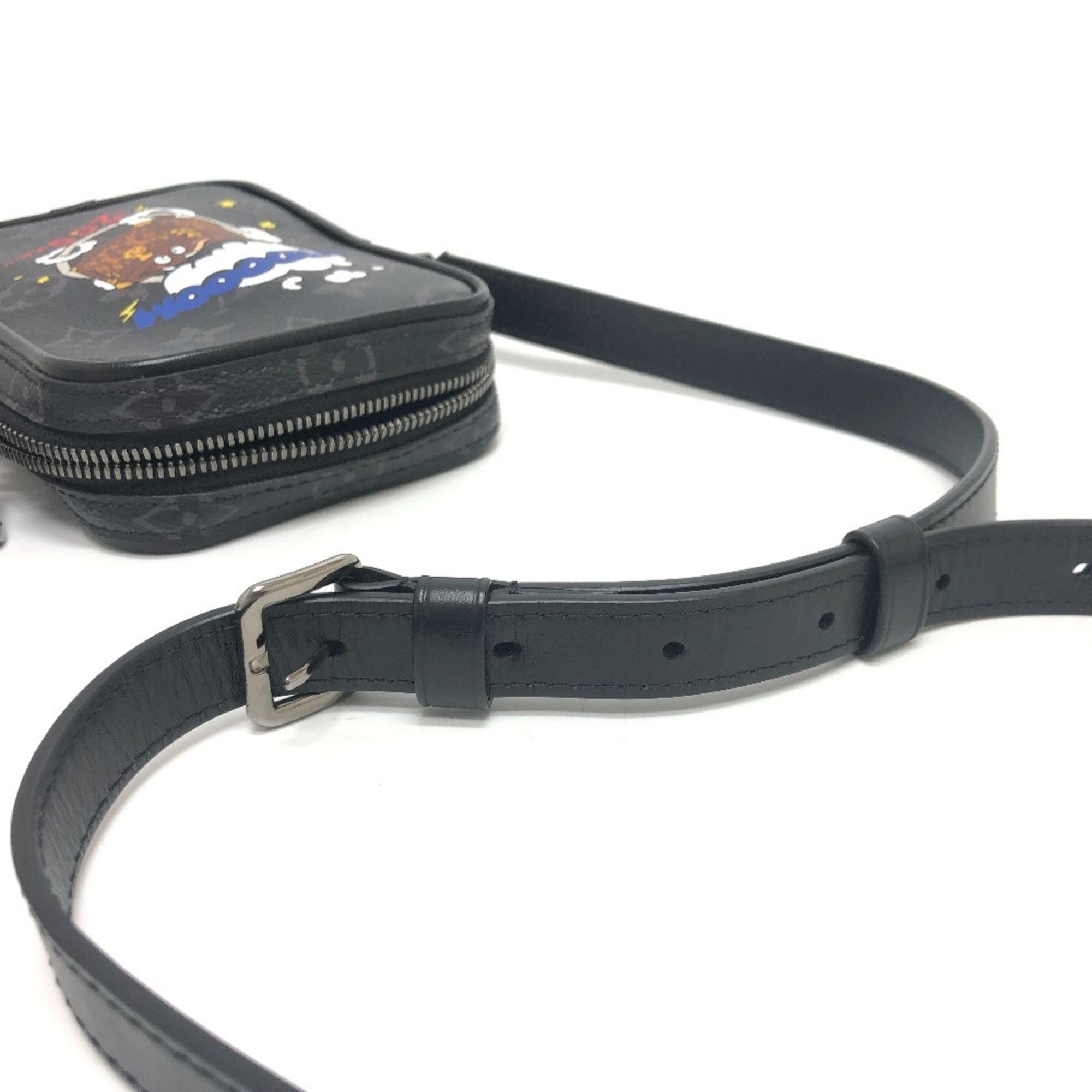 Louis Vuitton LOUIS VUITTON M45928 Danube PPM Trunk Print Shoulder Bag Monogram Eclipse Canvas Men's Black Size ONE SIZE - 11 Thumbnail