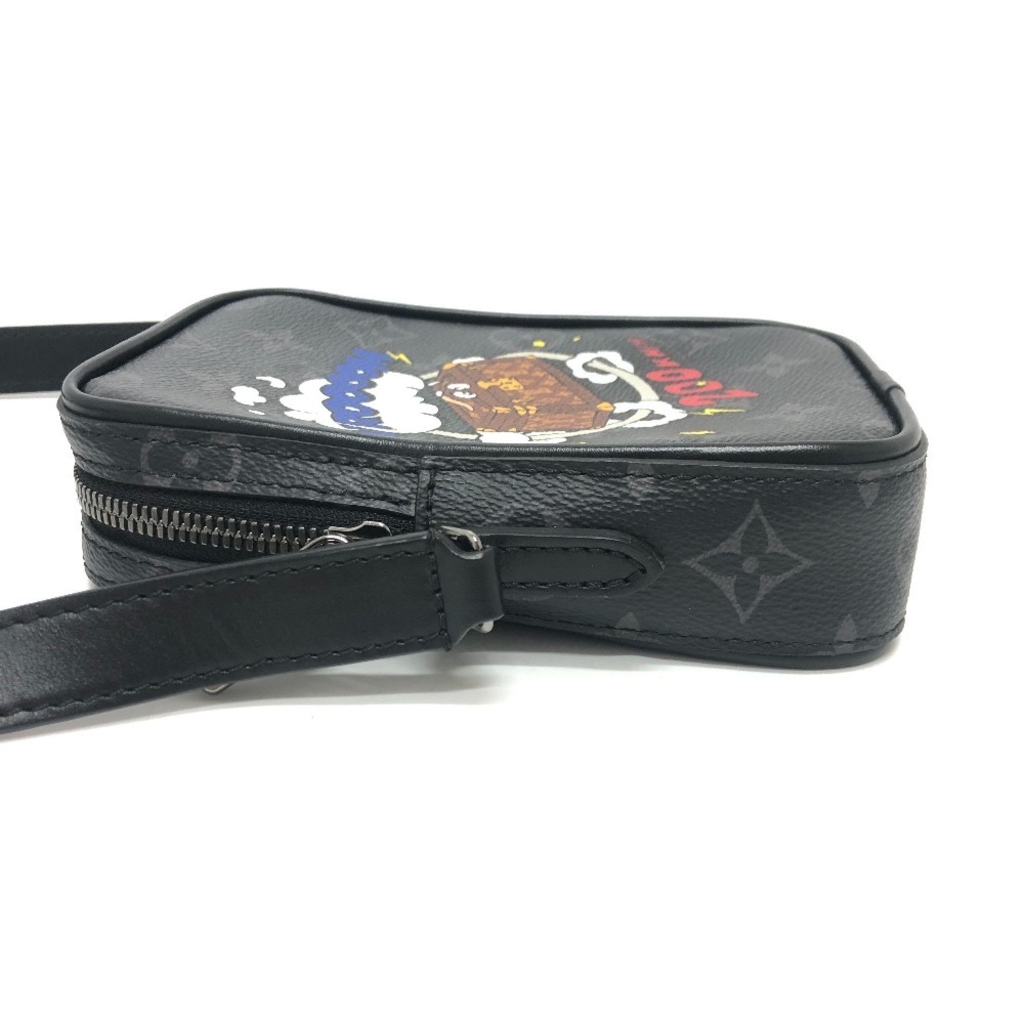 Louis Vuitton LOUIS VUITTON M45928 Danube PPM Trunk Print Shoulder Bag Monogram Eclipse Canvas Men's Black Size ONE SIZE - 4 Thumbnail