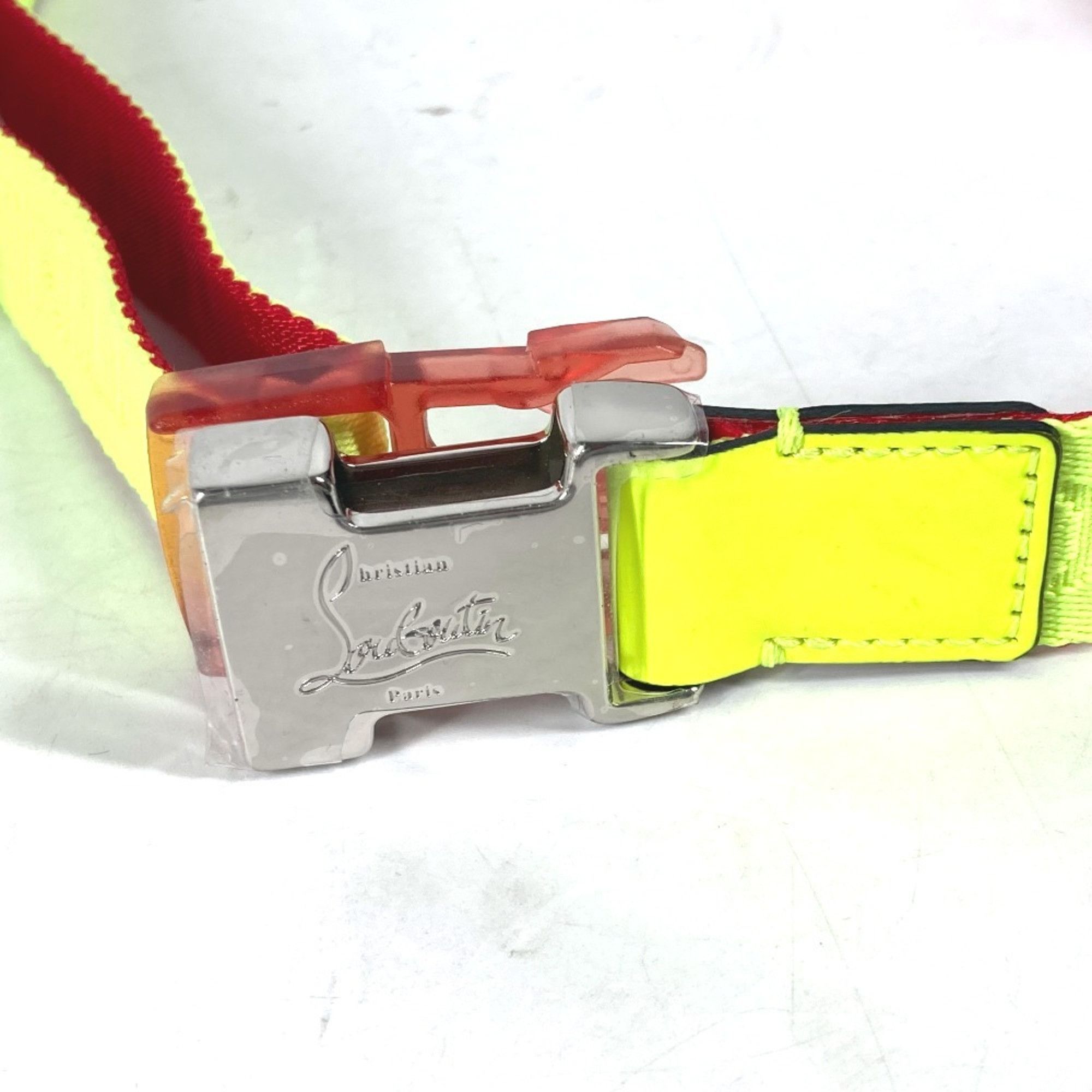 Christian Louboutin Christian Louboutin Buckle Belt Canvas Men's Women's Yellow Size ONE SIZE - 2 Thumbnail