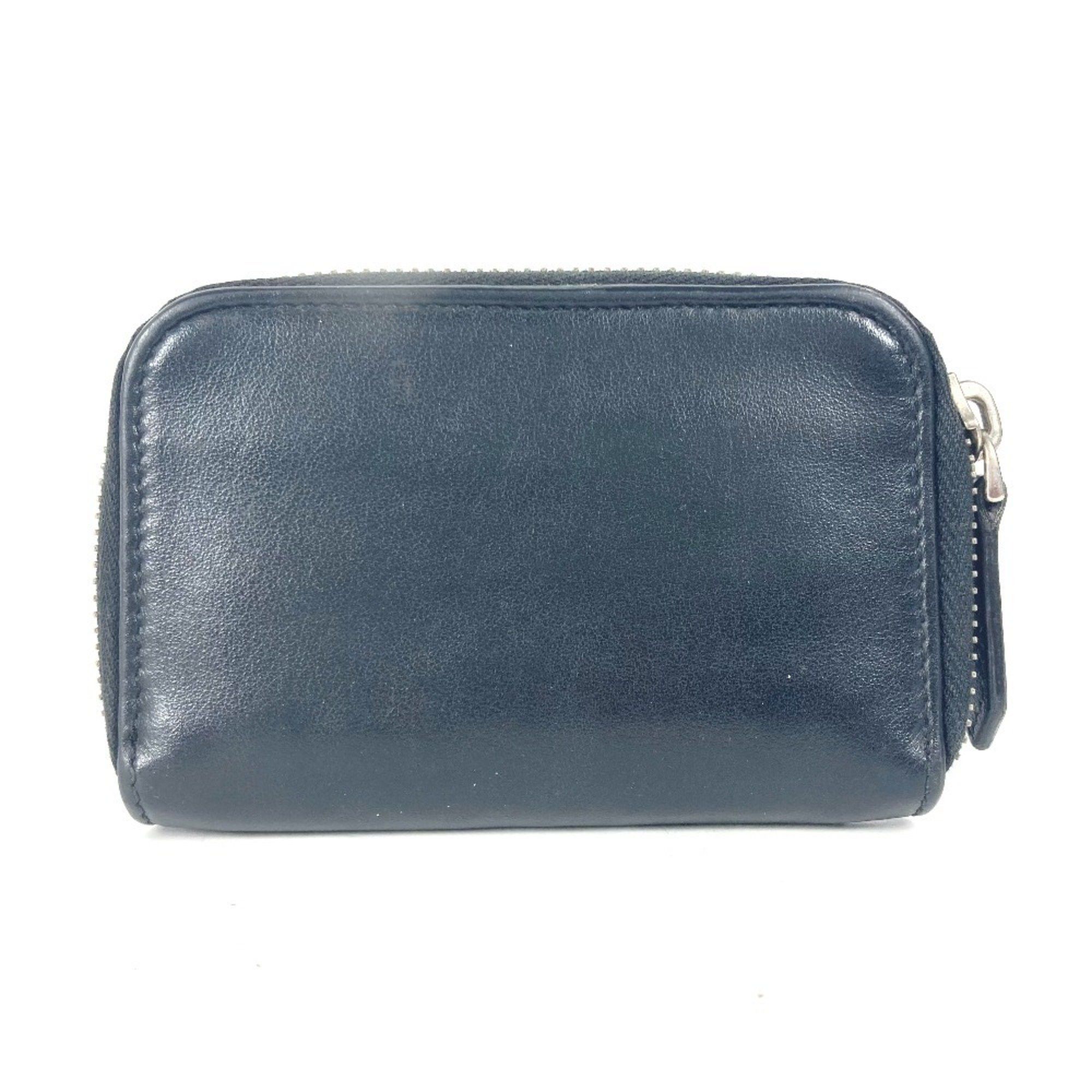 Fendi FENDI 7M0257 Round Wallet Coin Purse Bicolor Wallet/Coin Case Leather Men's Black Size ONE SIZE - 2 Thumbnail