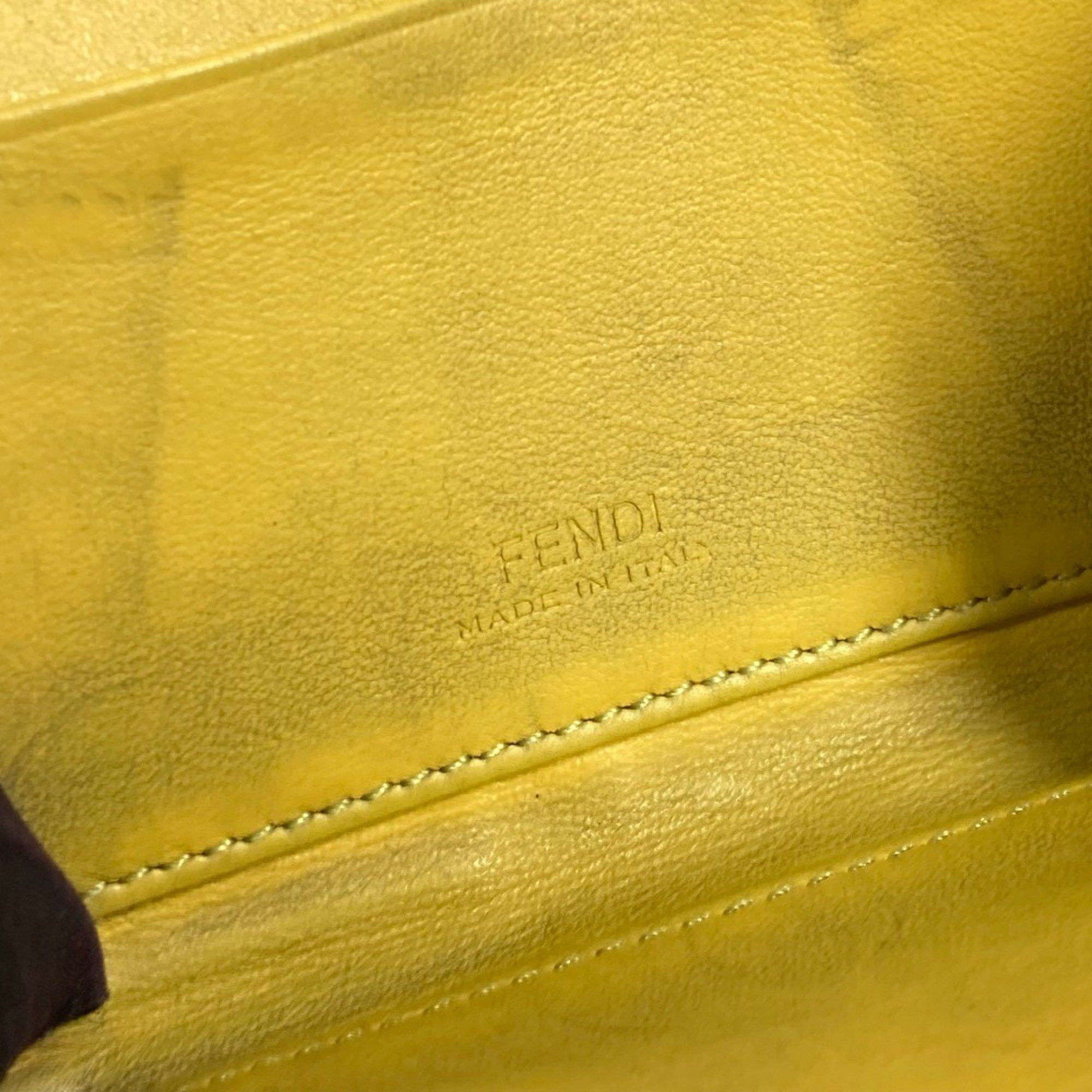 Fendi FENDI 7M0257 Round Wallet Coin Purse Bicolor Wallet/Coin Case Leather Men's Black Size ONE SIZE - 10 Thumbnail