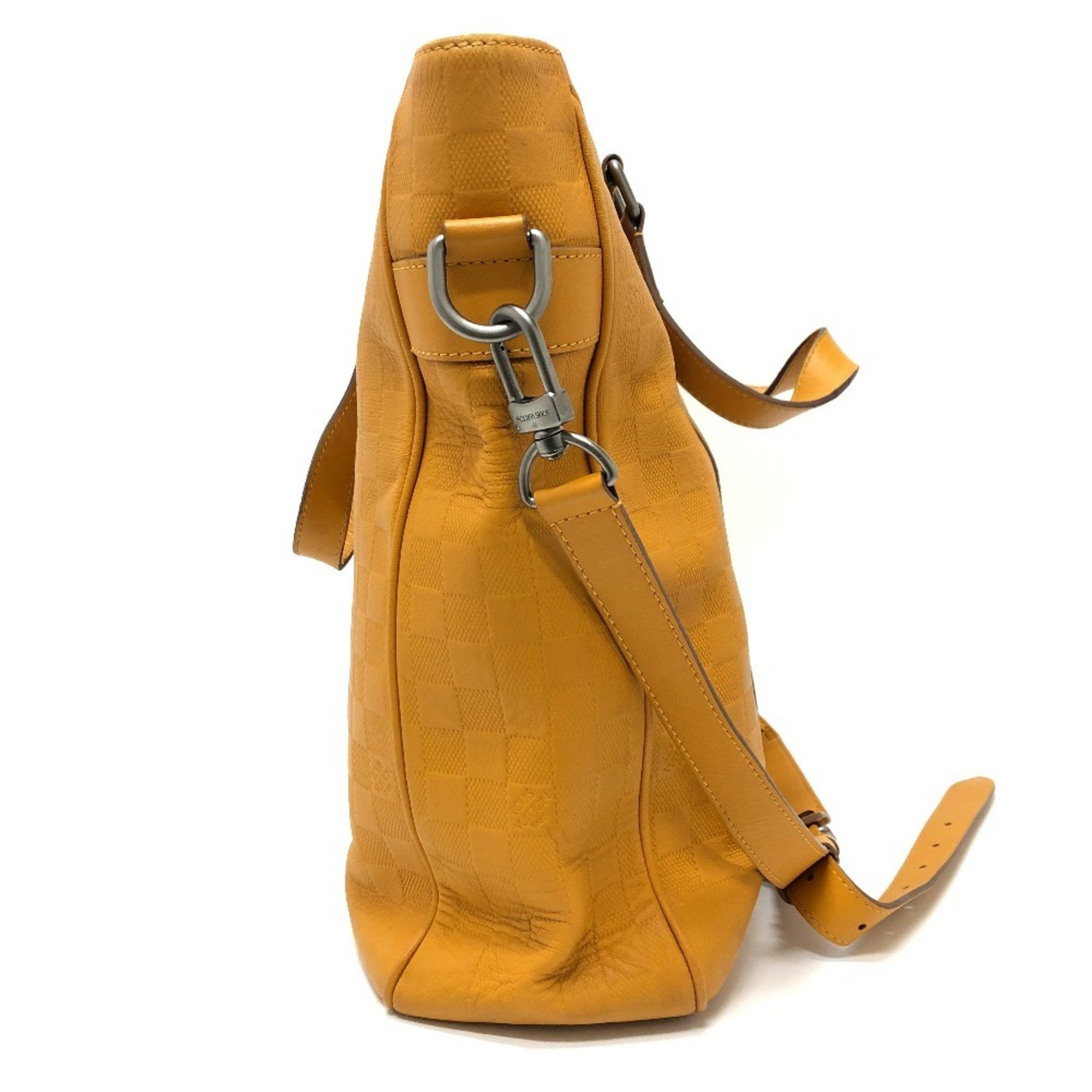 Louis Vuitton LOUIS VUITTON N41228 Damier Infini Tadao Bag Tote Leather Men's Solar Yellow Size ONE SIZE - 2 Thumbnail