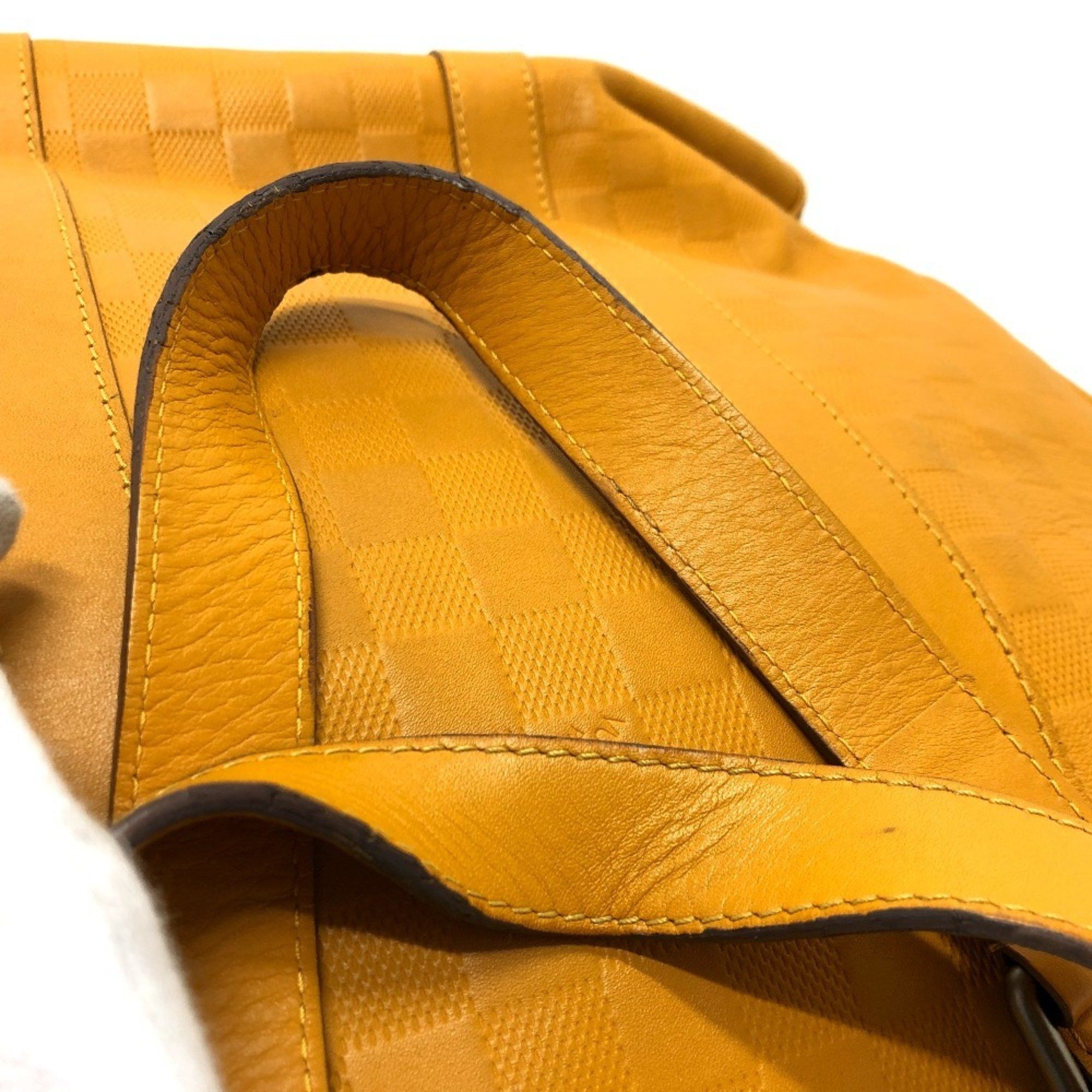 Louis Vuitton LOUIS VUITTON N41228 Damier Infini Tadao Bag Tote Leather Men's Solar Yellow Size ONE SIZE - 9 Thumbnail