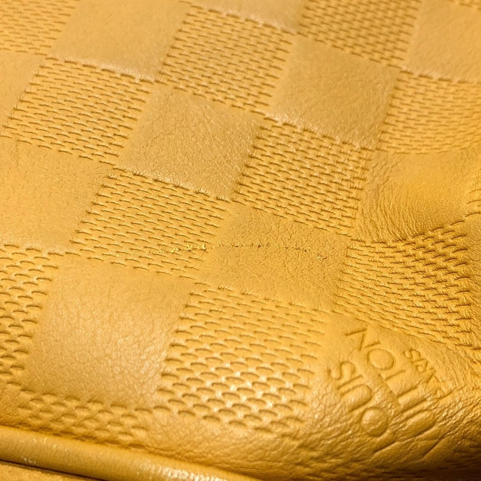 Louis Vuitton LOUIS VUITTON N41228 Damier Infini Tadao Bag Tote Leather Men's Solar Yellow Size ONE SIZE - 4 Thumbnail
