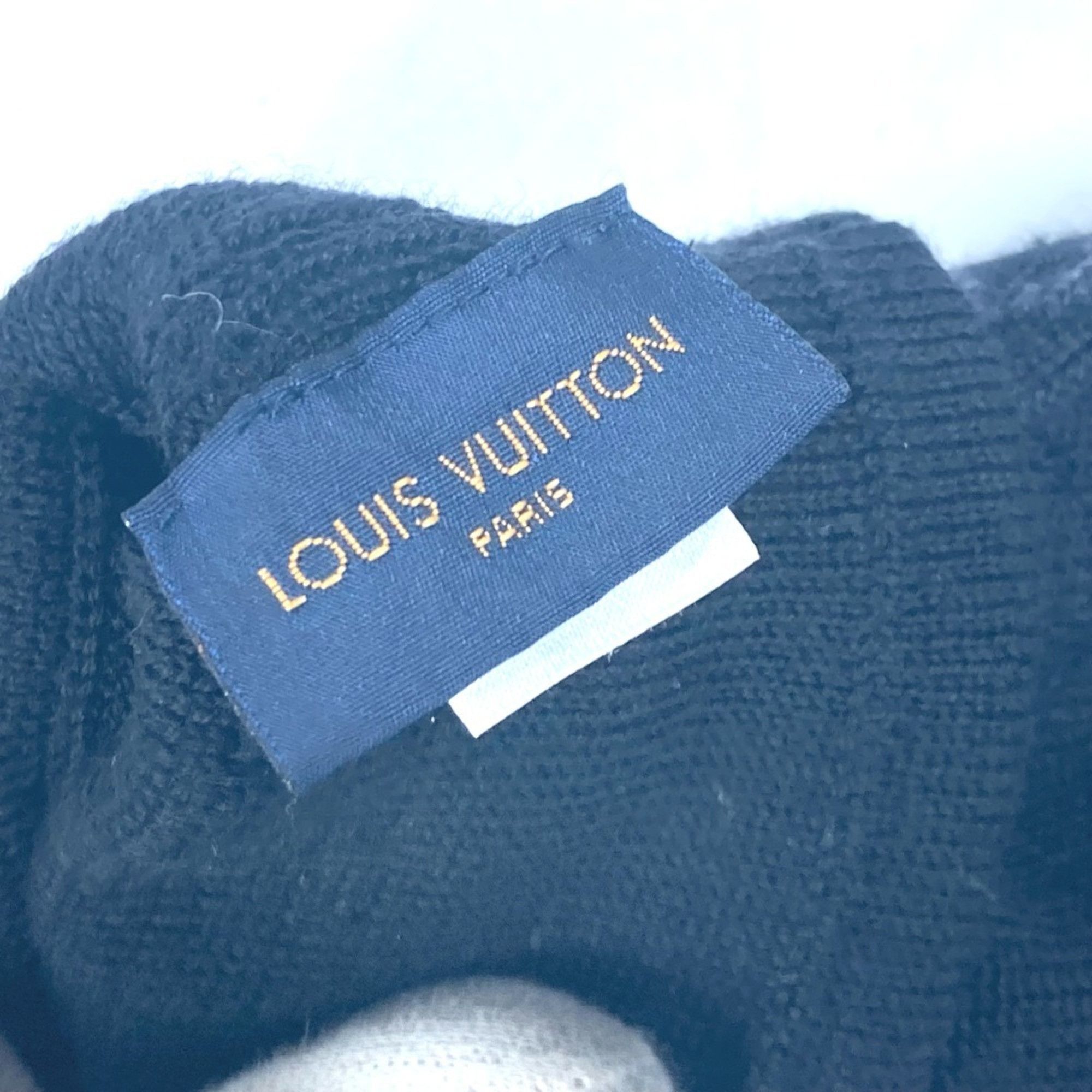 Louis Vuitton LOUIS VUITTON M73470 Gong Mai Monogram Eclipse Gloves Wool Men's Black Size ONE SIZE - 3 Thumbnail