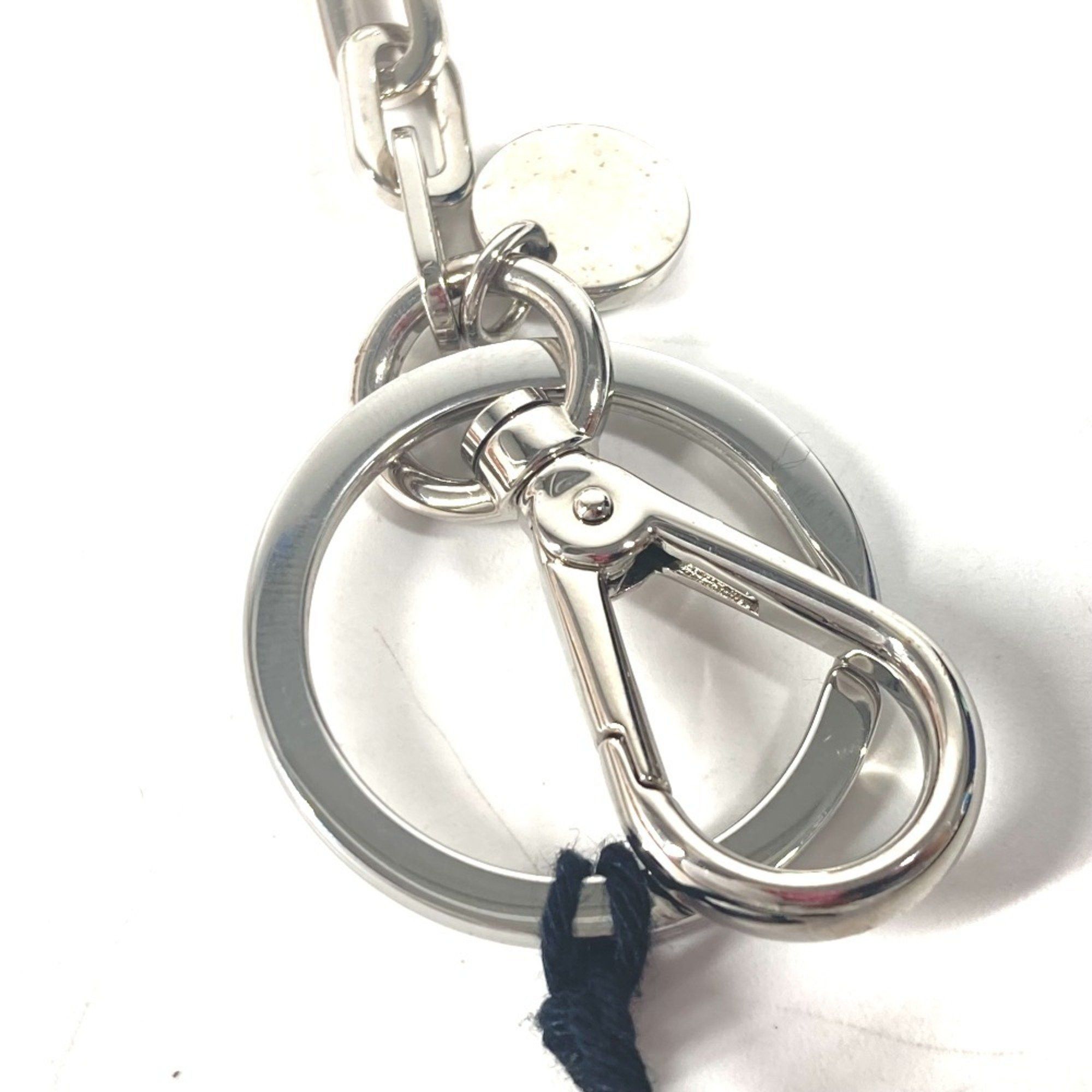 Miu Miu MIU Miu Rhinestone Heart Bag Charm Keychain Metal Women's Silver Size ONE SIZE - 4 Thumbnail