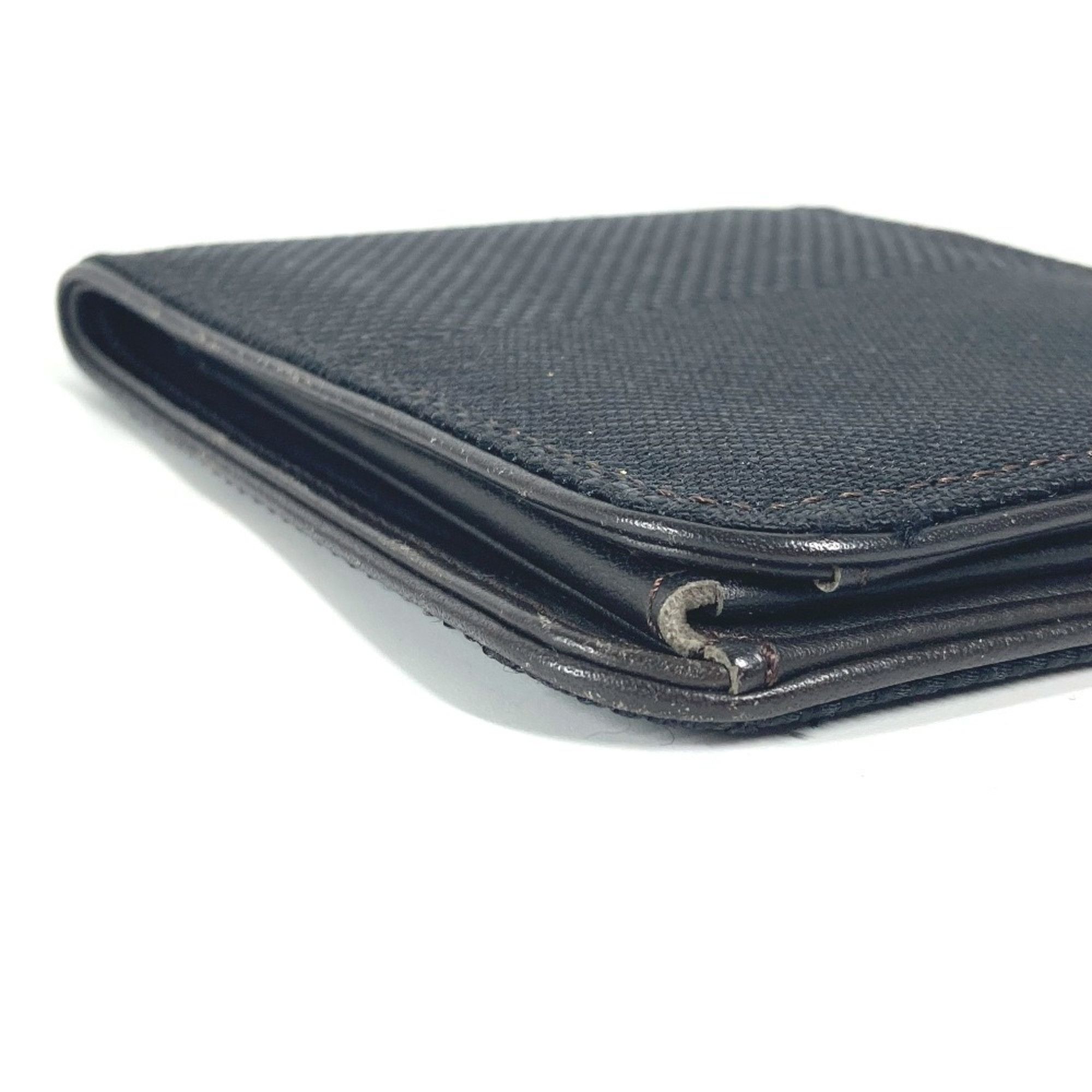 Louis Vuitton LOUIS VUITTON M93548 Damier Geant Portobier 9 Cult Credit Funator Compact Wallet Billfold Bi-fold Canvas Men's Black Size ONE SIZE - 5 Thumbnail