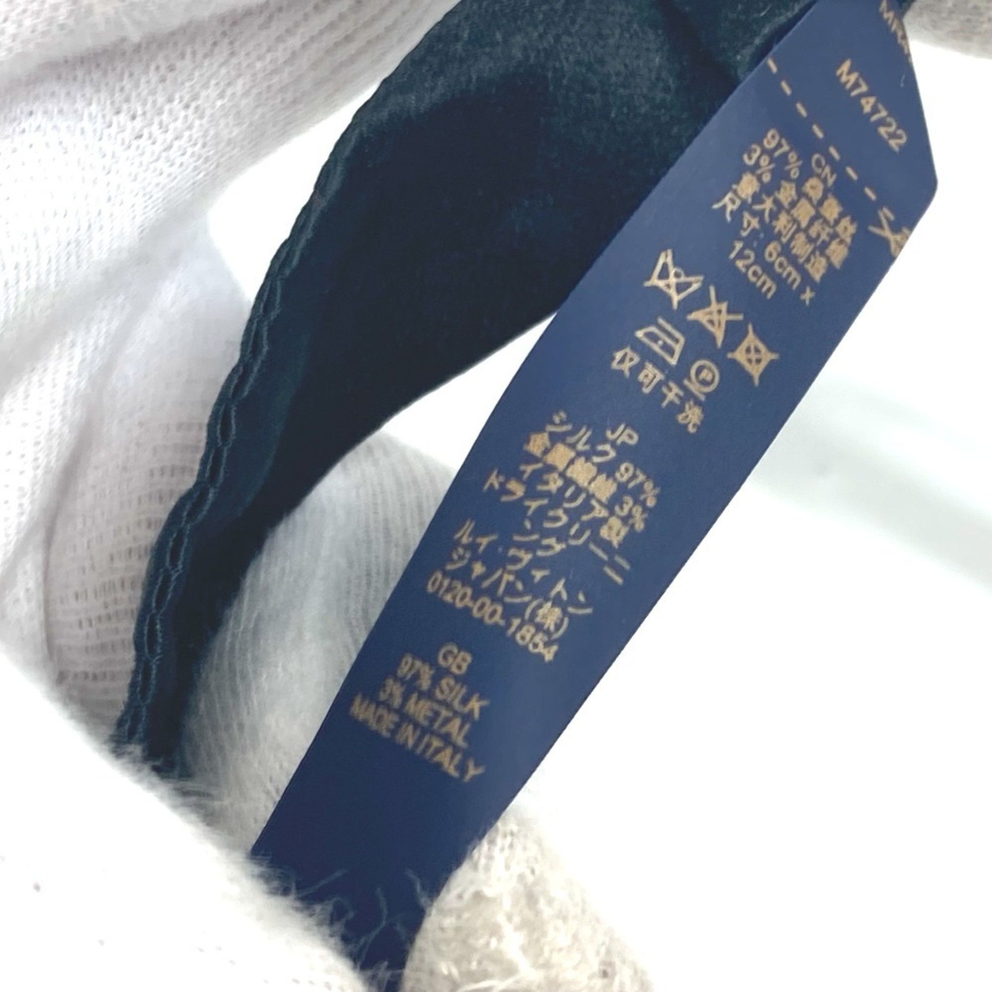 Louis Vuitton LOUIS VUITTON M74722 Bowtie Damier All Bow Tie Ribbon Dot Necktie Silk Men's Black Size ONE SIZE - 10 Thumbnail
