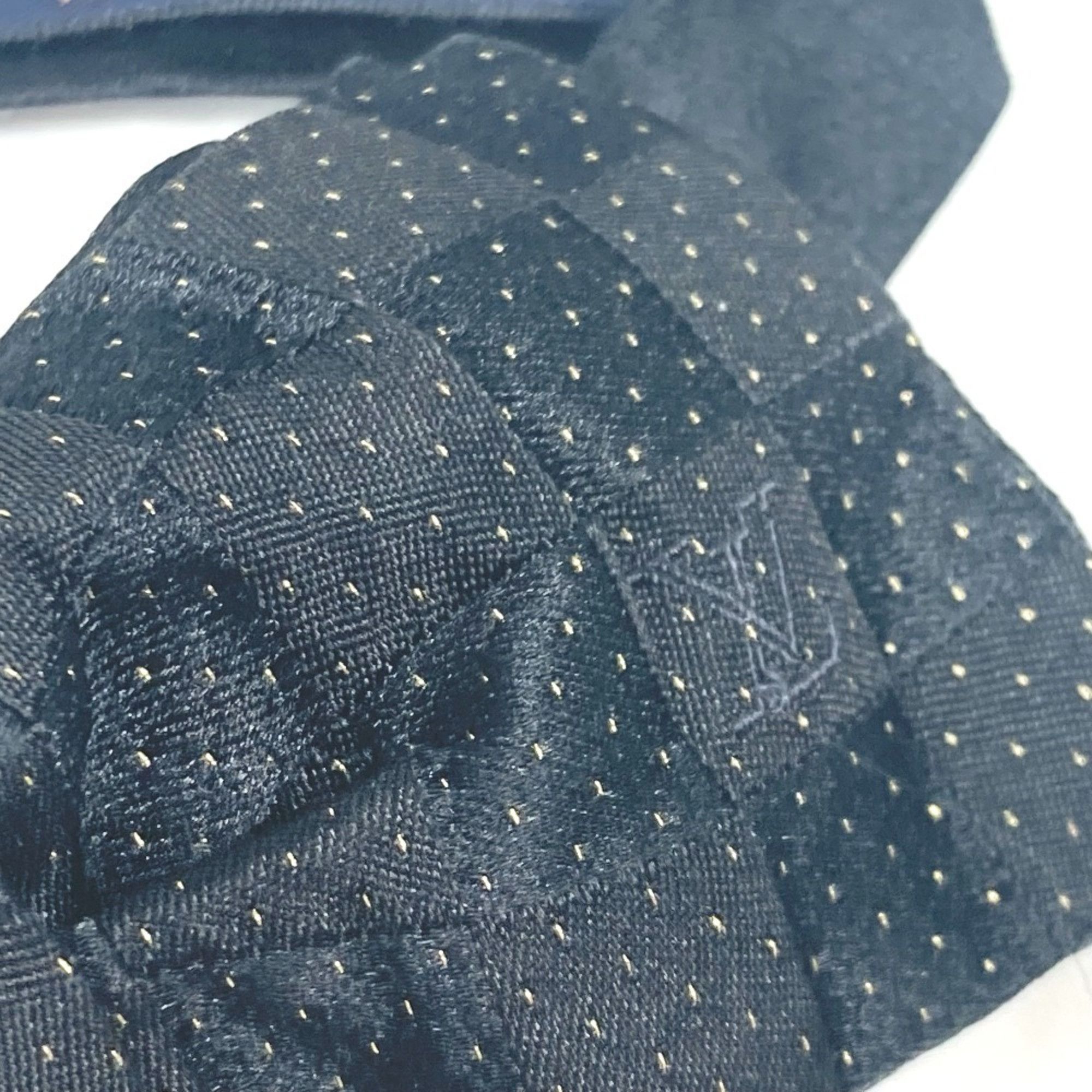 Louis Vuitton LOUIS VUITTON M74722 Bowtie Damier All Bow Tie Ribbon Dot Necktie Silk Men's Black Size ONE SIZE - 12 Thumbnail