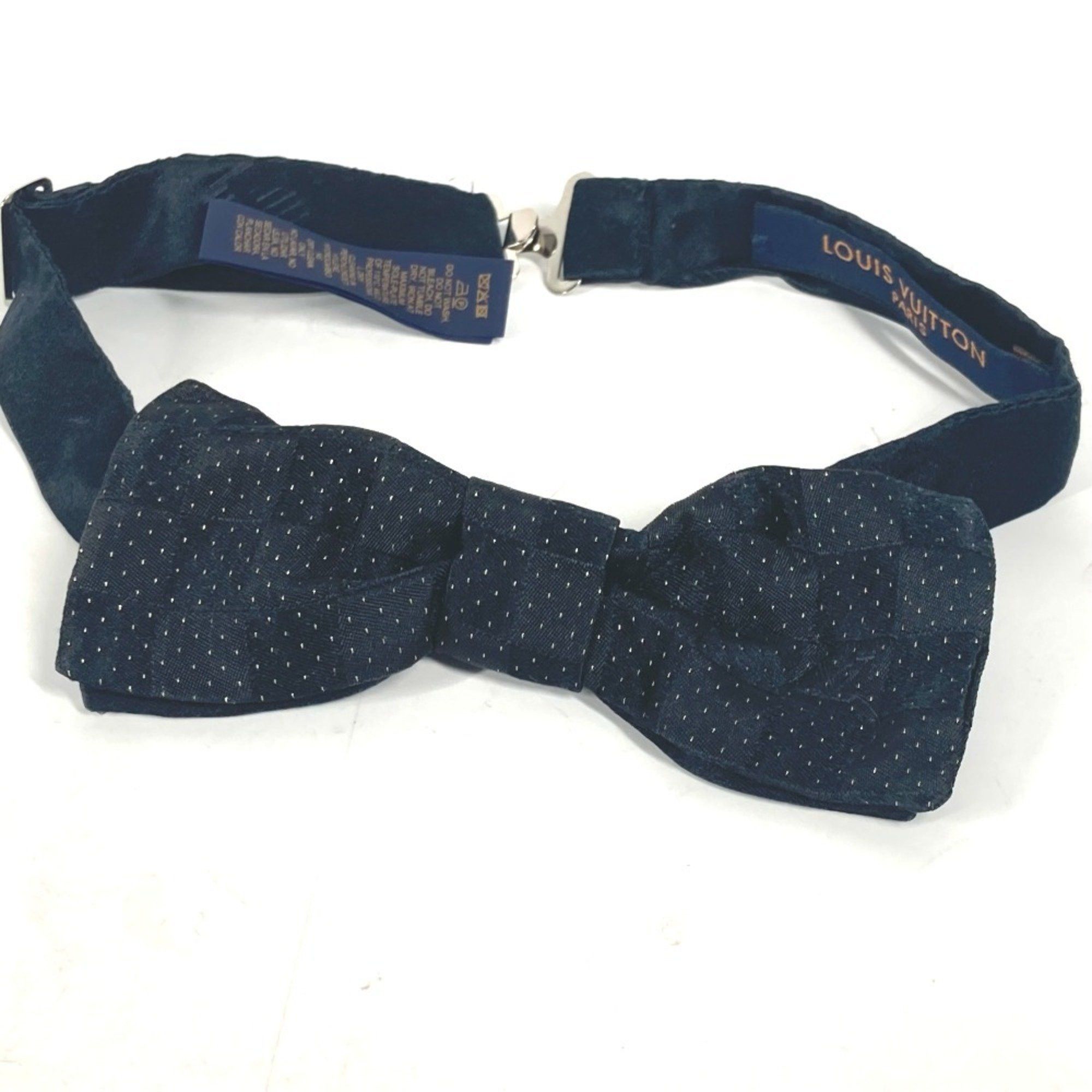 Louis Vuitton LOUIS VUITTON M74722 Bowtie Damier All Bow Tie Ribbon Dot Necktie Silk Men's Black Size ONE SIZE - 2 Thumbnail