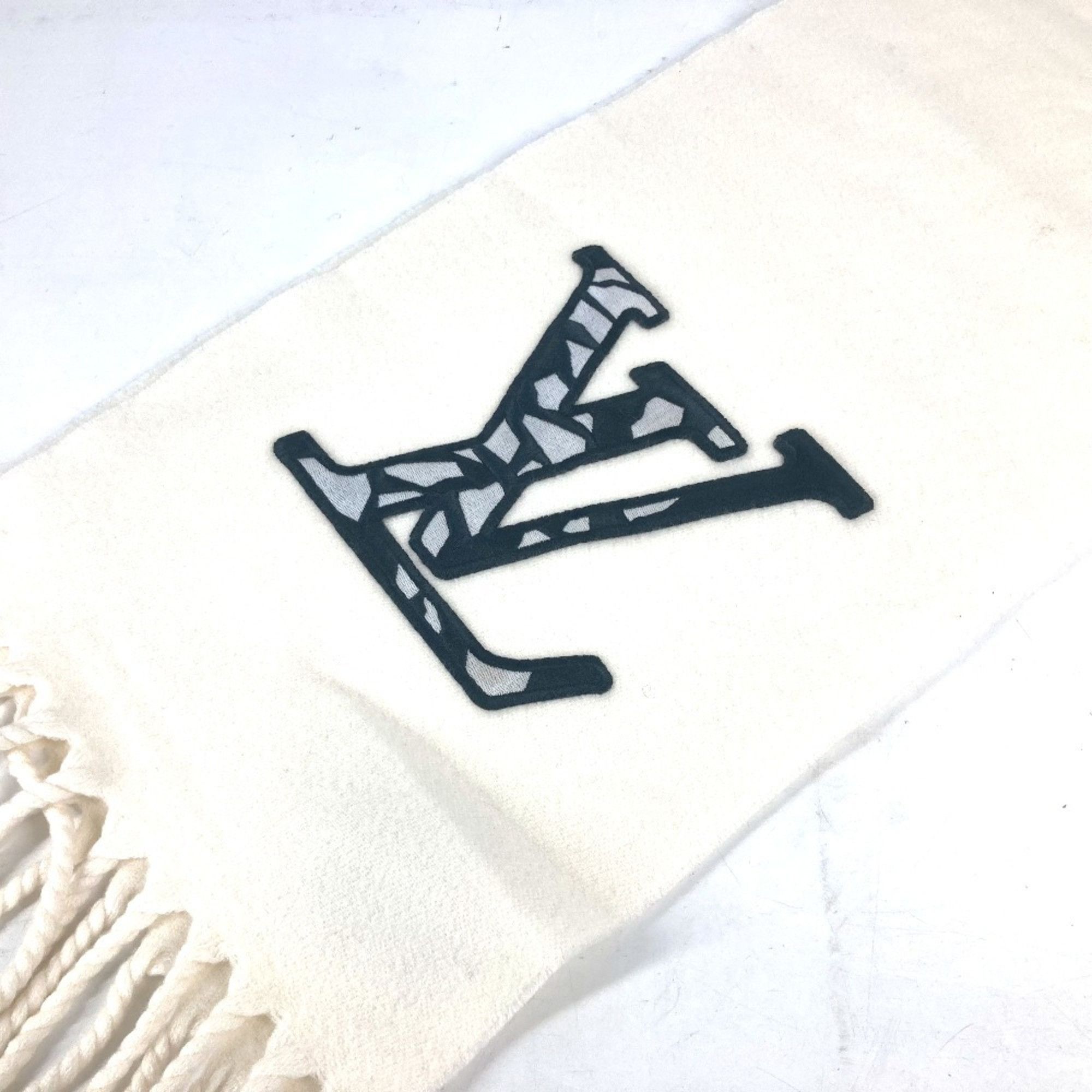 Louis Vuitton LOUIS VUITTON M79377 LV SKI Scarf Ice Wool Men's White Size ONE SIZE - 9 Thumbnail