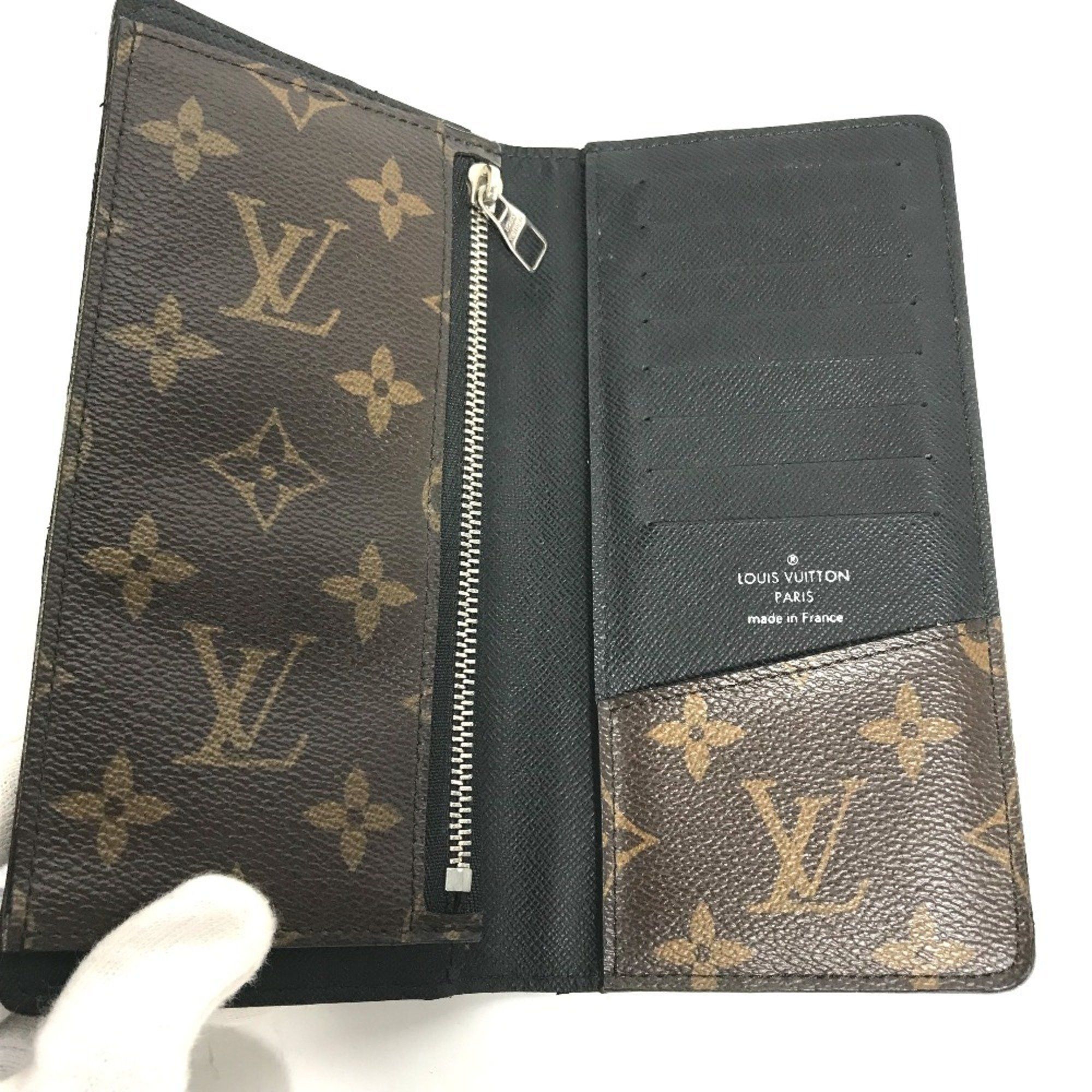 Louis Vuitton LOUIS VUITTON M93800 Monogram Macassar Portefeuille Tanon Bi-fold Long Wallet Canvas Men's Brown Size ONE SIZE - 11 Thumbnail