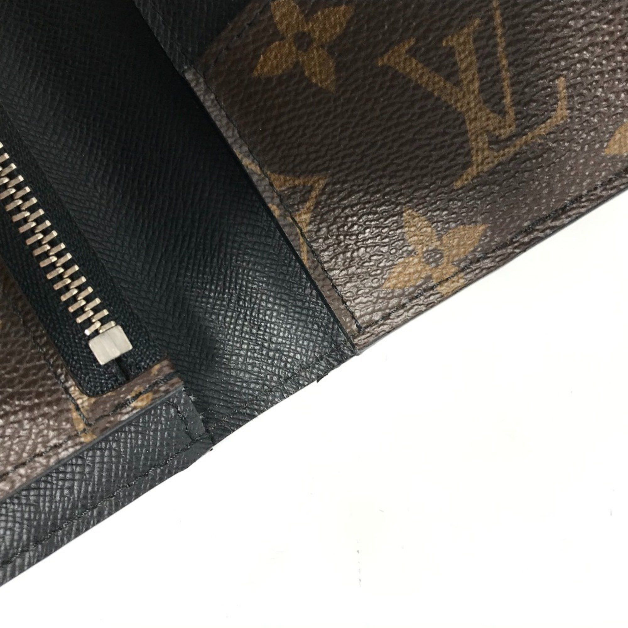 Louis Vuitton LOUIS VUITTON M93800 Monogram Macassar Portefeuille Tanon Bi-fold Long Wallet Canvas Men's Brown Size ONE SIZE - 14 Thumbnail