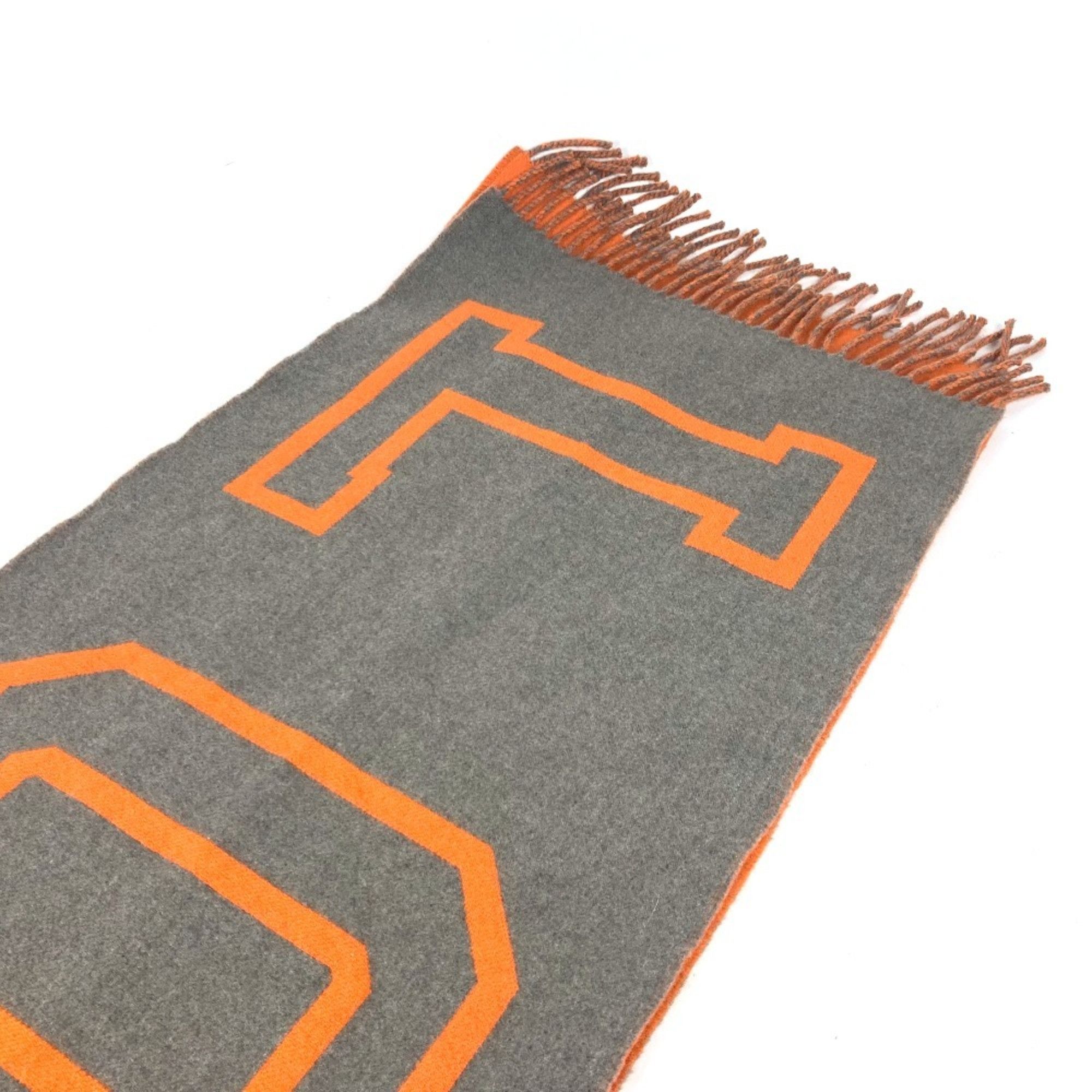 Louis Vuitton LOUIS VUITTON MP2153 Bicolor Echarpe City Fluo Scarf Wool Cashmere Men's Orange Size ONE SIZE - 6 Thumbnail