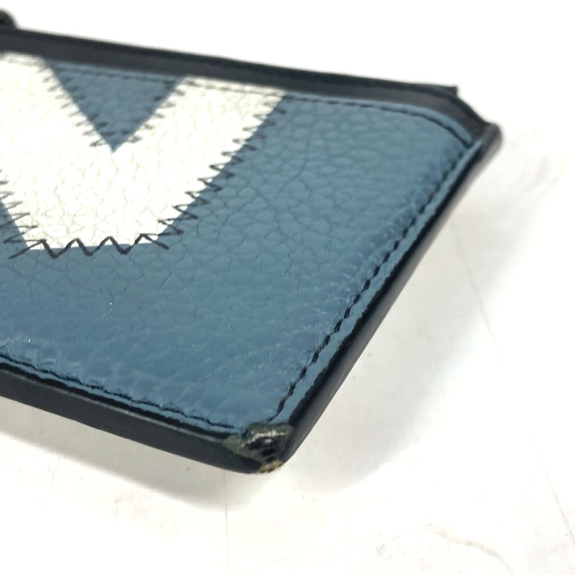 Louis Vuitton LOUIS VUITTON M81314 Coin Card Holder Wallet Fragment Case Purse Wallet/Coin Leather Men's Blue Size ONE SIZE - 4 Thumbnail